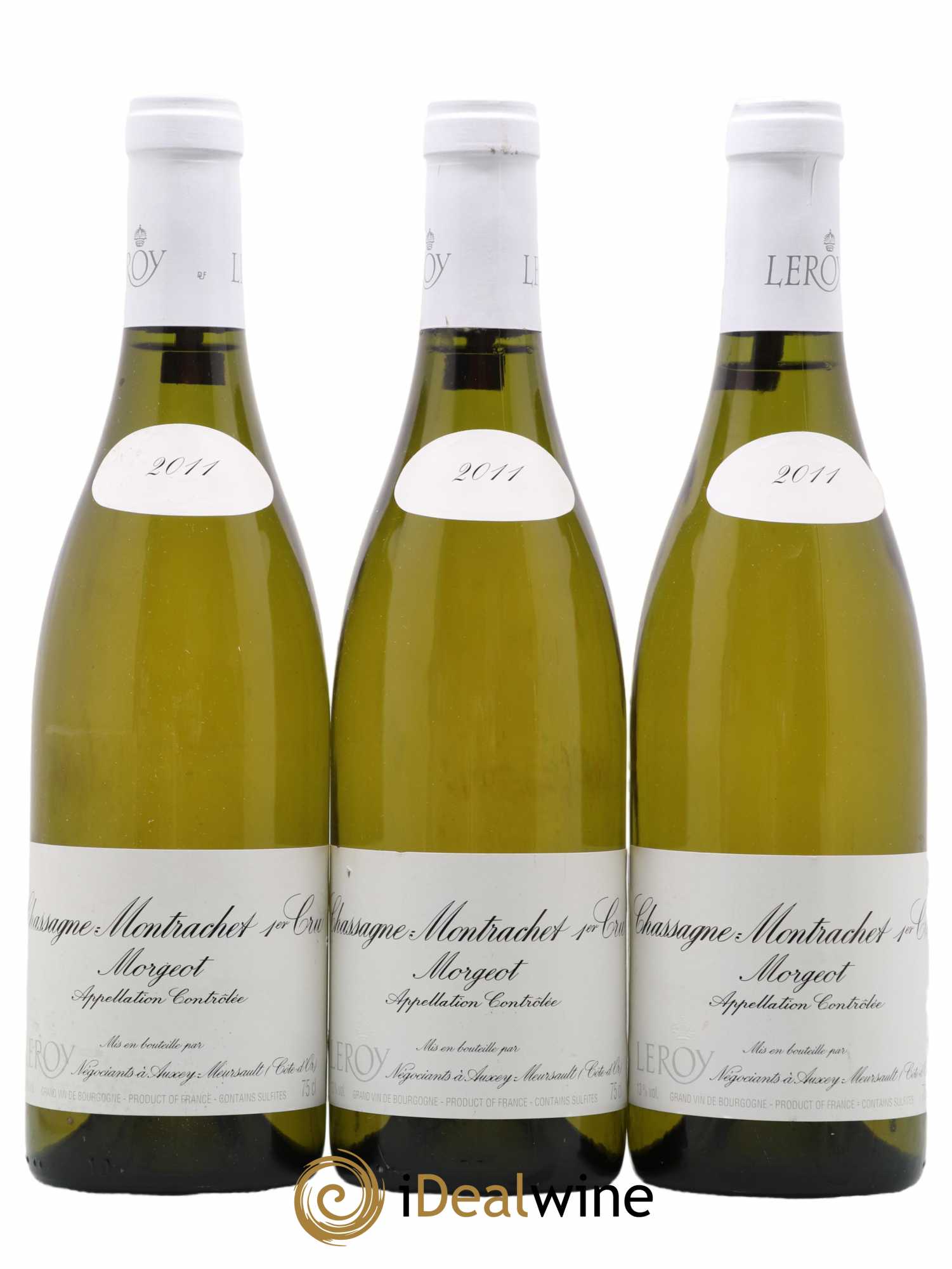 Chassagne-Montrachet 1er Cru Morgeot Leroy SA 2011 - Lot de 3 bouteilles - 0