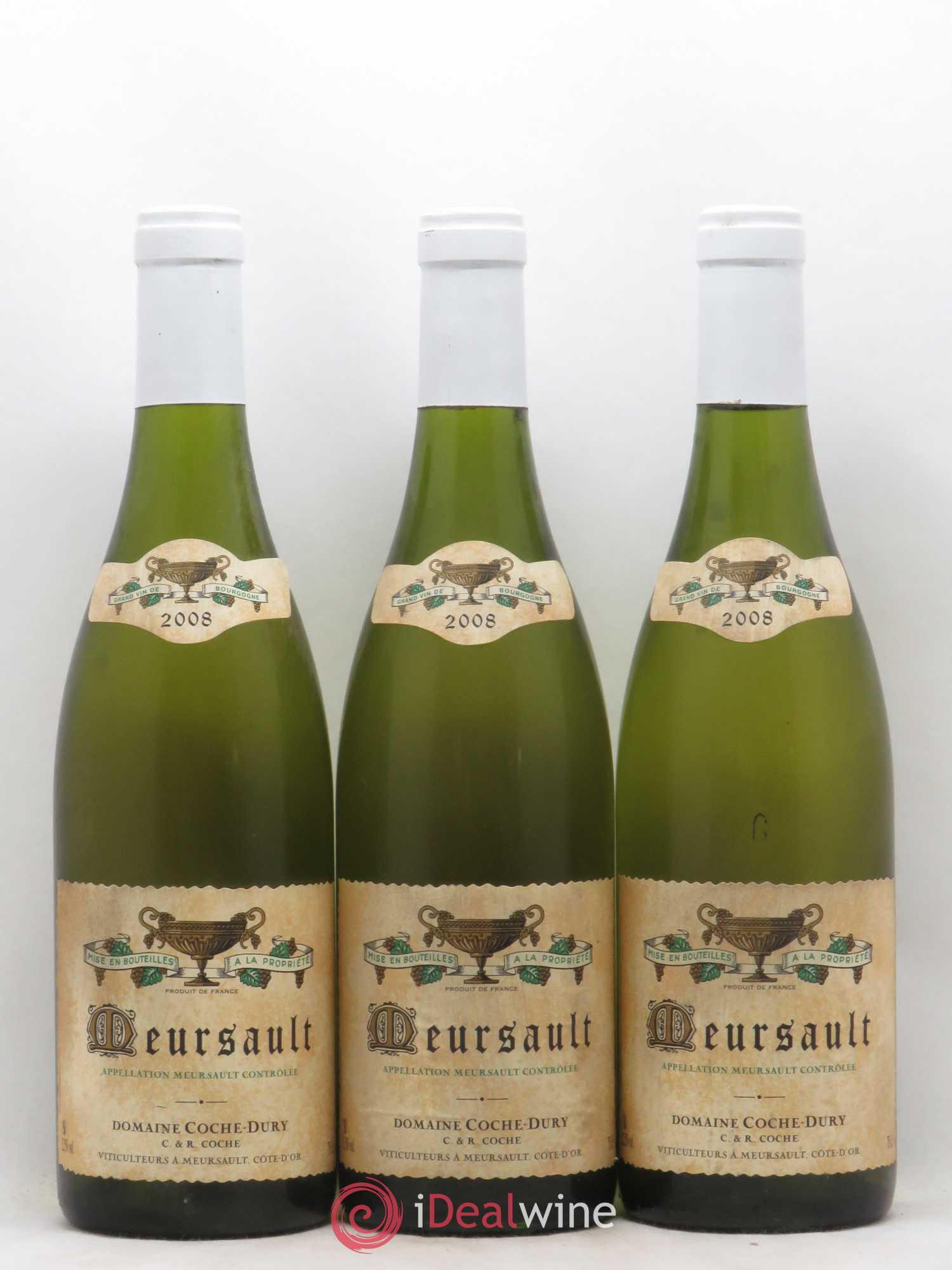 Meursault Coche Dury (Domaine) 2008 - Lot de 3 bouteilles - 0