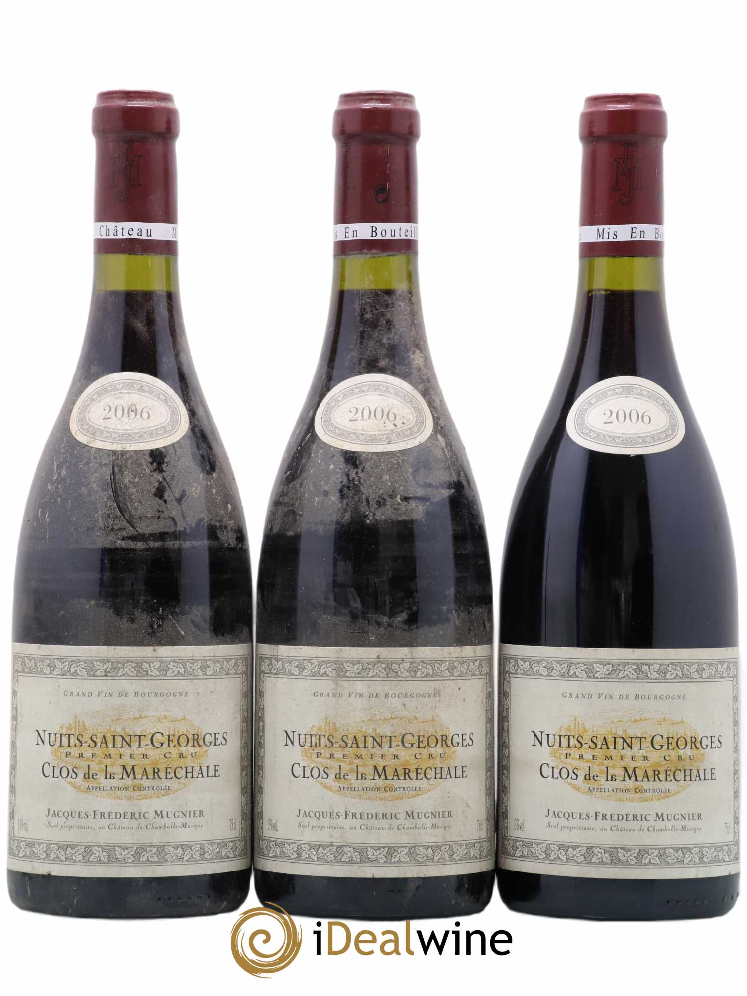 Nuits-Saint-Georges 1er Cru Clos de La Maréchale Jacques-Frédéric Mugnier 2006 - Lot de 3 bouteilles - 0