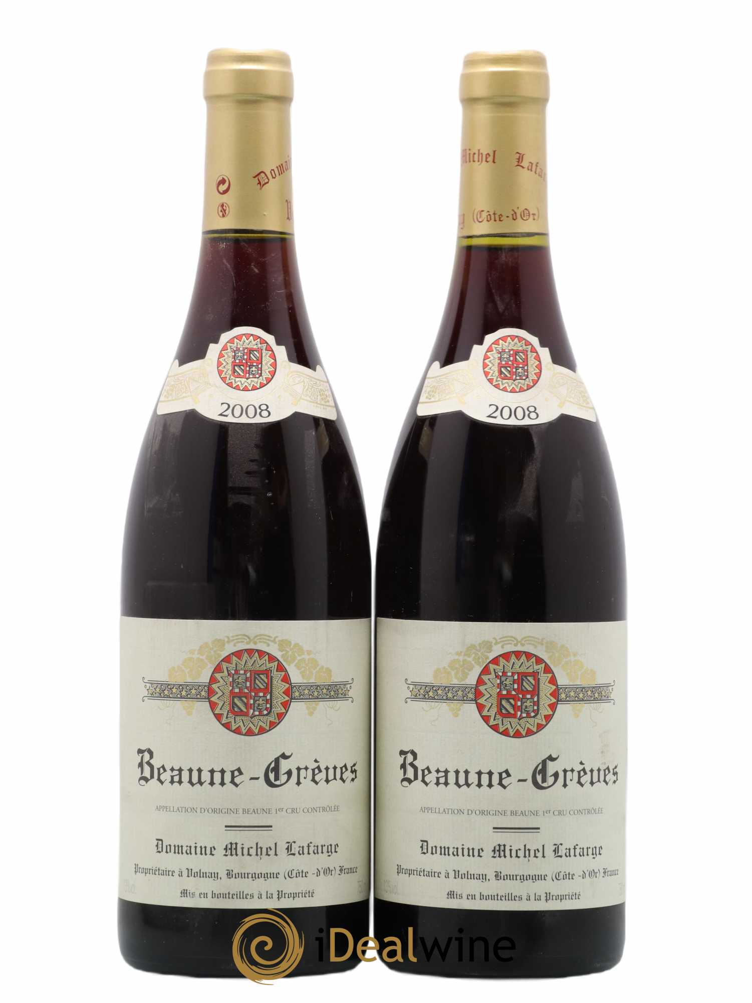 Beaune 1er Cru Grèves Lafarge (Domaine) 2008 - Lot de 2 bouteilles - 0