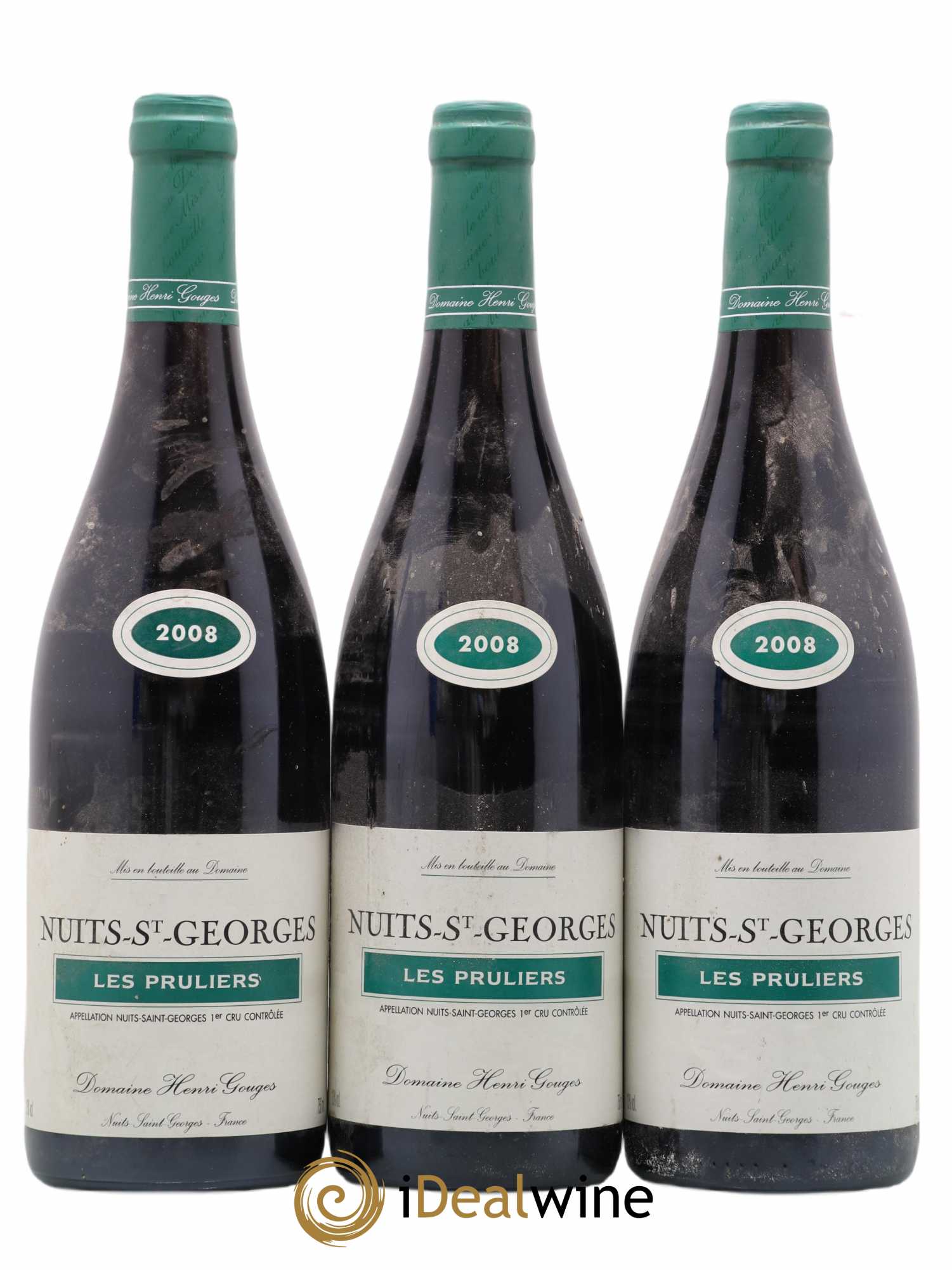 Nuits-Saint-Georges 1er Cru Les Pruliers Henri Gouges 2008 - Lot de 3 bouteilles - 0