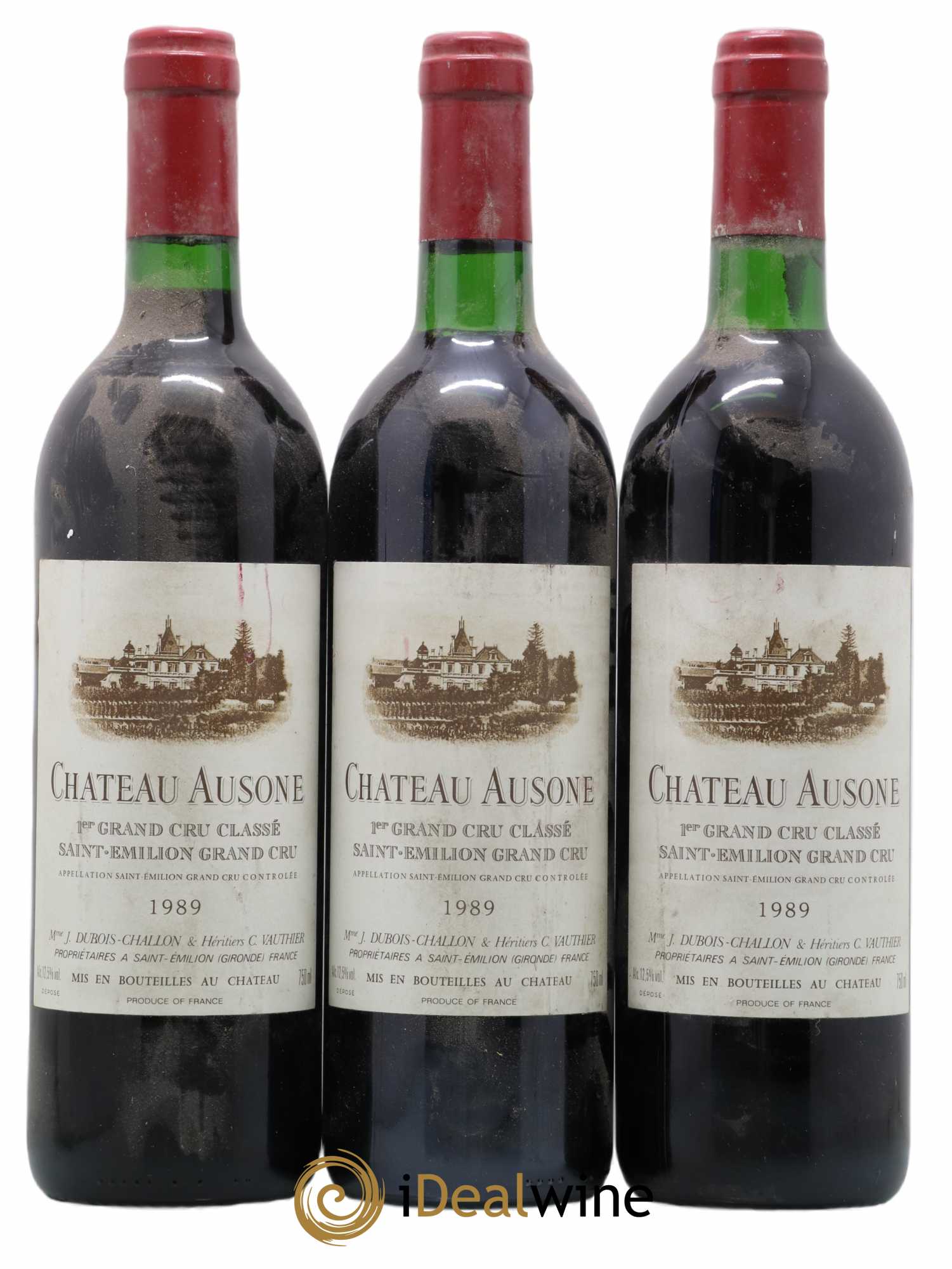 Château Ausone 1er Grand Cru Classé A 1989 - Lot de 3 bouteilles - 0