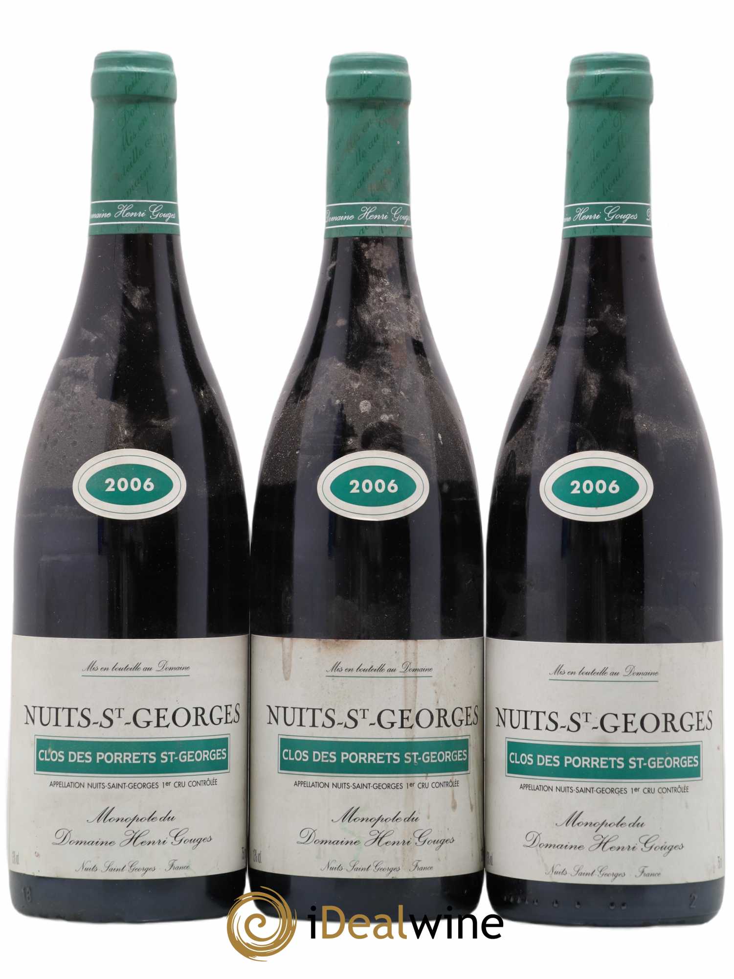 Nuits-Saint-Georges 1er Cru Clos des Porrets St Georges Henri Gouges 2006 - Lot de 3 bouteilles - 0