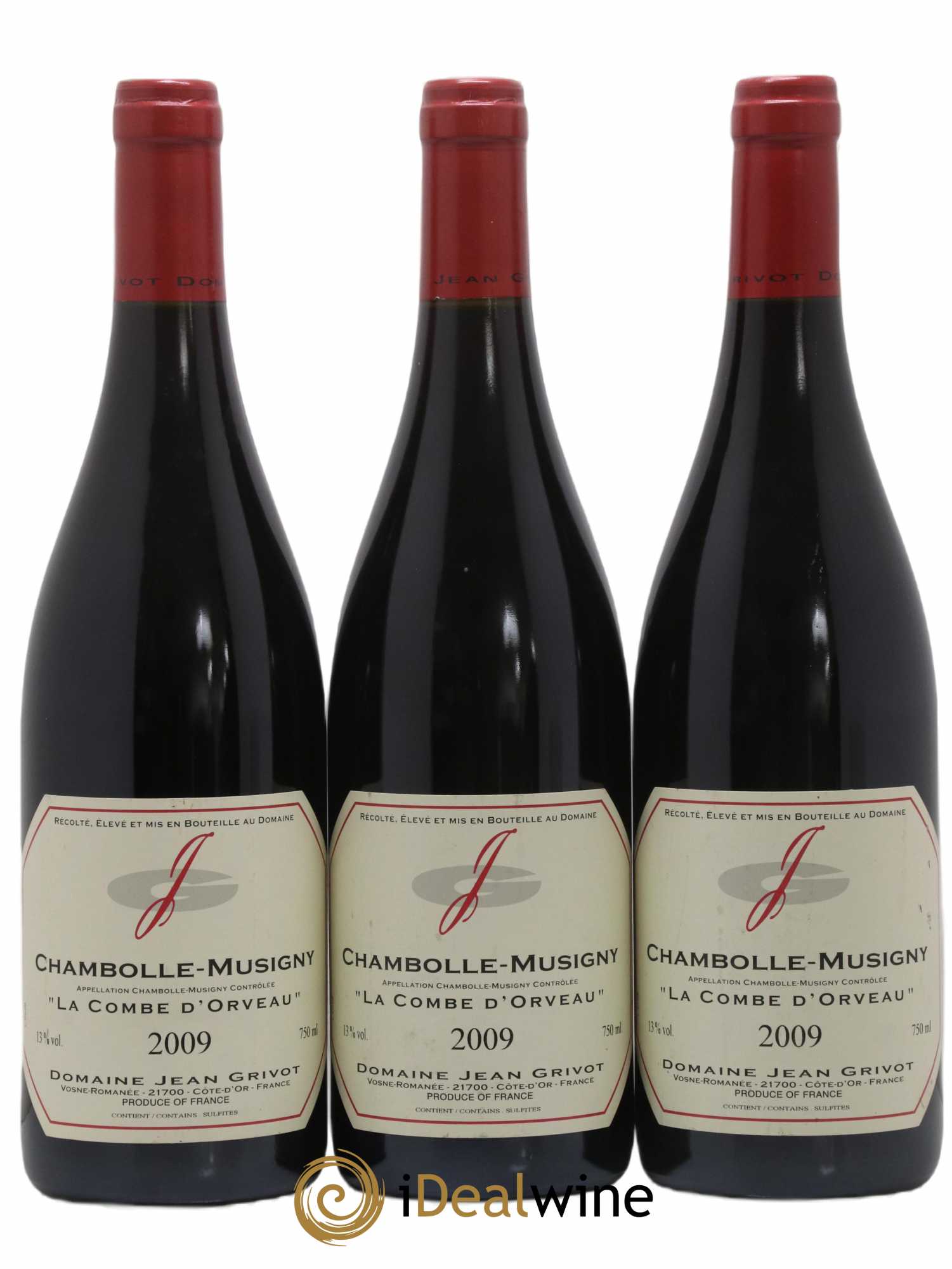 Chambolle-Musigny Combe d'Orveau Jean Grivot 2009 - Lot de 3 bouteilles - 0