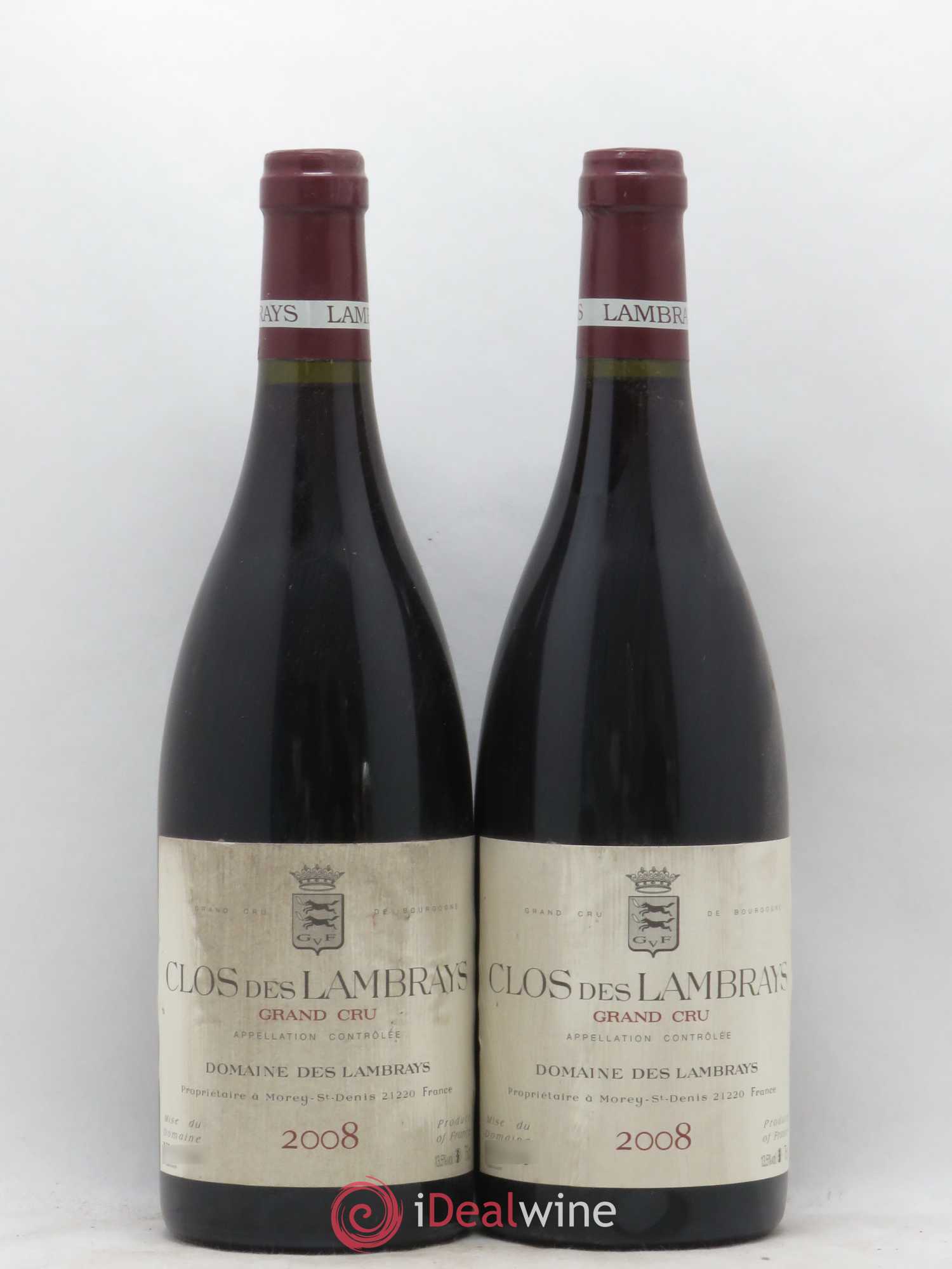 Clos des Lambrays Grand Cru Domaine des Lambrays 2008 - Lotto di 2 bottiglie - 0