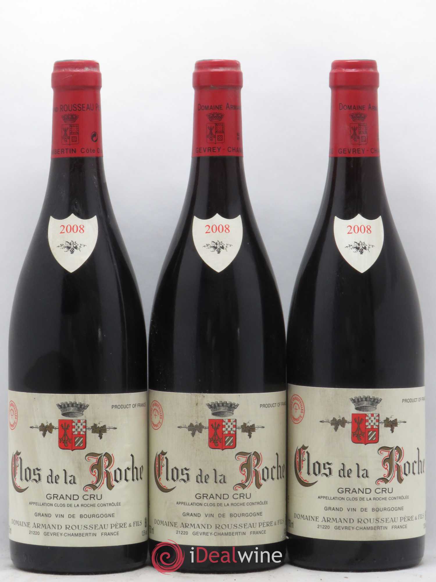 Clos de la Roche Grand Cru Armand Rousseau (Domaine) 2008 - Lot de 3 bouteilles - 0