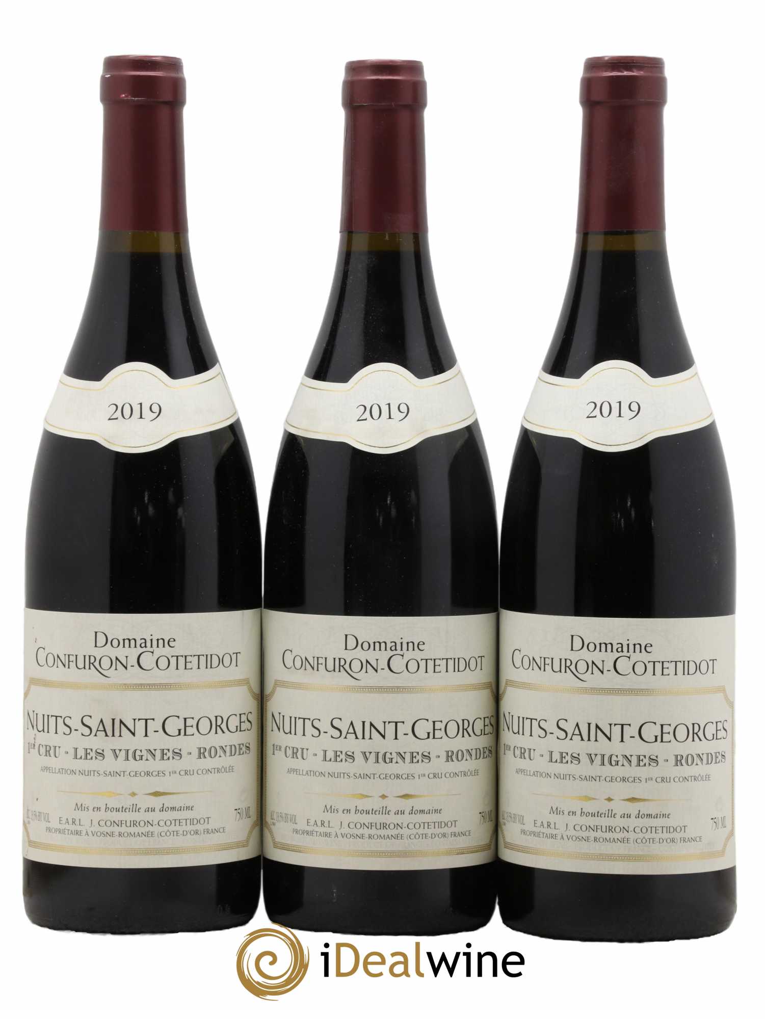 Nuits-Saint-Georges 1er Cru Les Vignes Rondes Confuron-Cotetidot 2019 - Lot de 3 bouteilles - 0