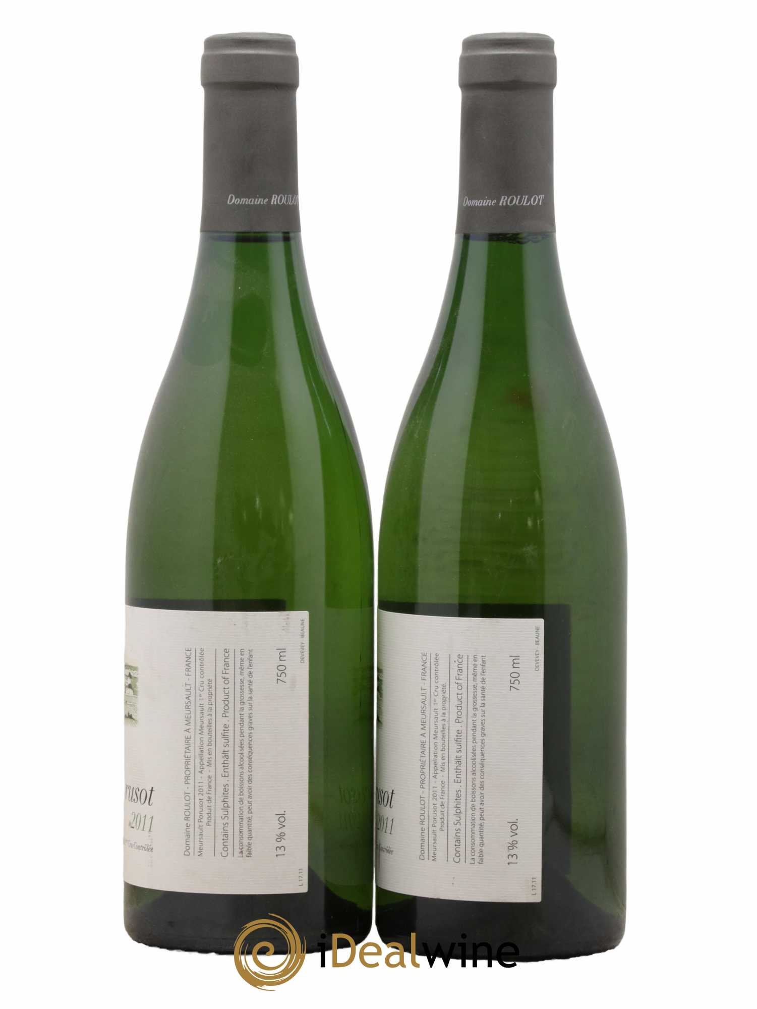 Meursault 1er Cru Le Porusot Roulot (Domaine) 2011 - Lot de 2 bouteilles - 1