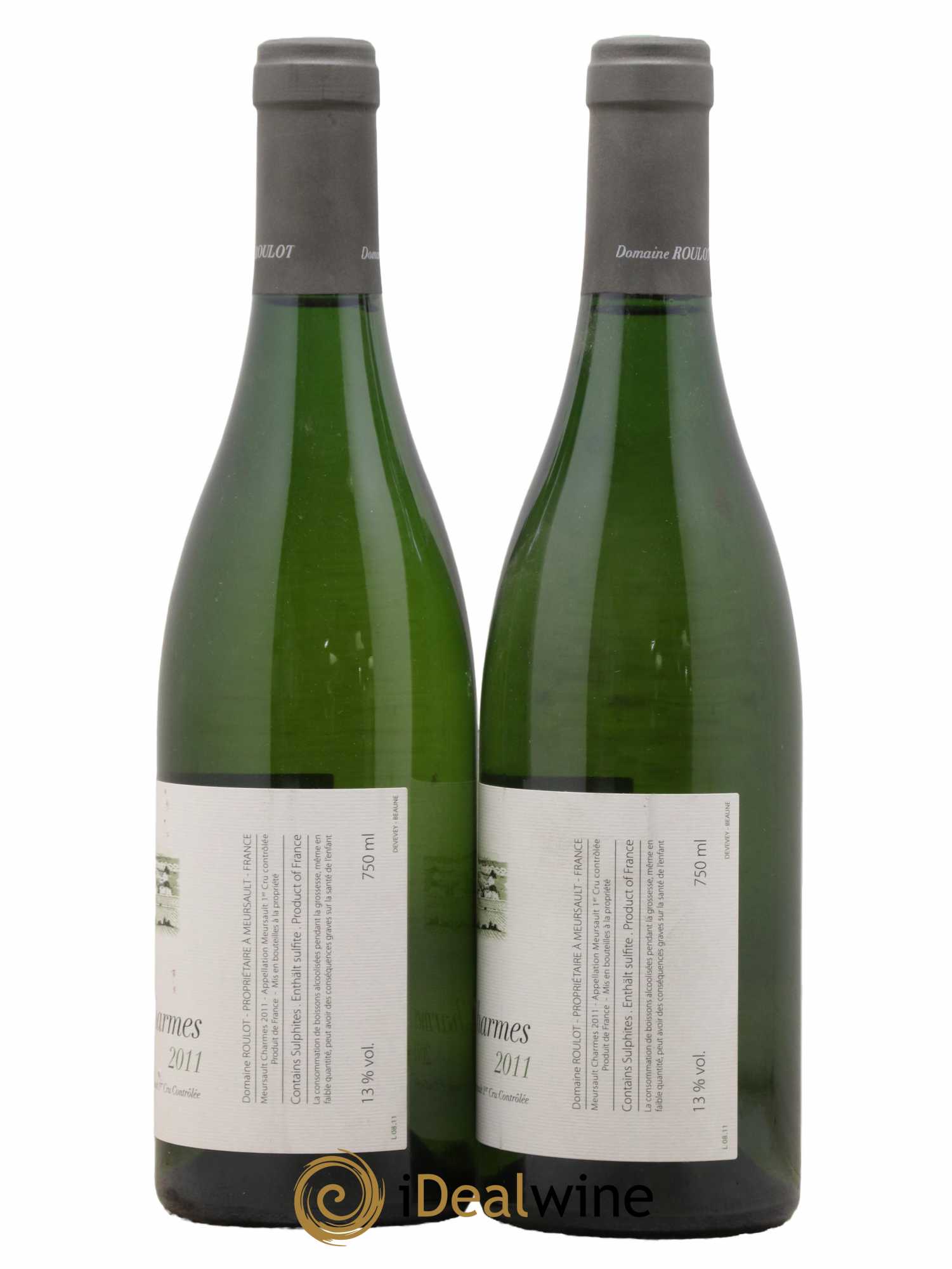 Meursault 1er Cru Charmes Roulot (Domaine) 2011 - Lot de 2 bouteilles - 1