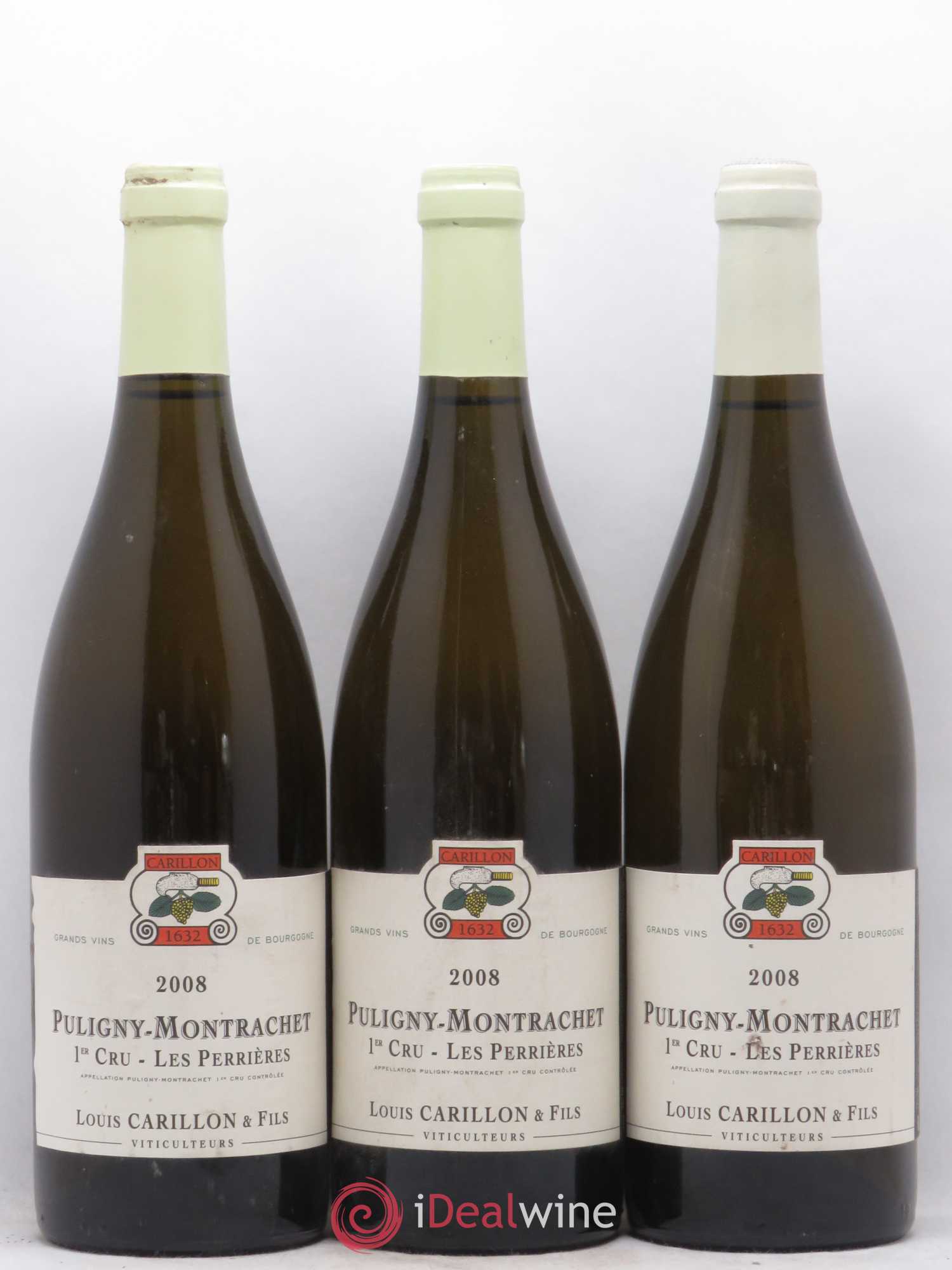 Puligny-Montrachet 1er Cru Les Perrières Louis Carillon & Fils 2008 - Lot de 3 bouteilles - 0