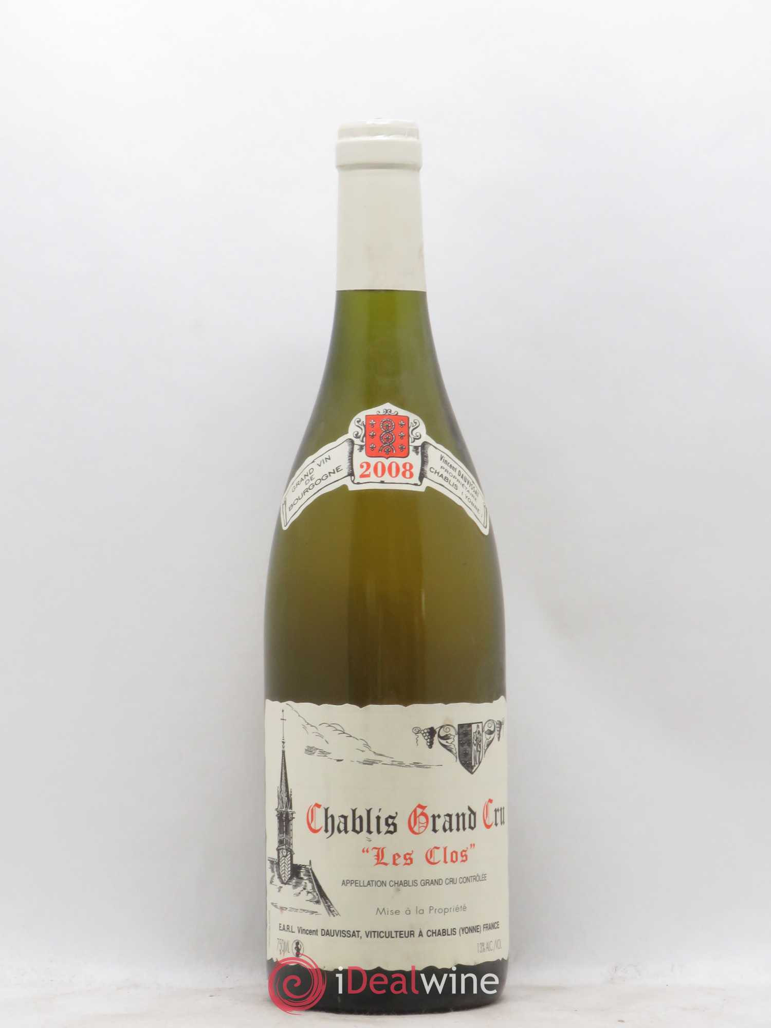 Chablis Grand Cru Les Clos Vincent Dauvissat (Domaine) 2008 - Lot de 1 bouteille - 0