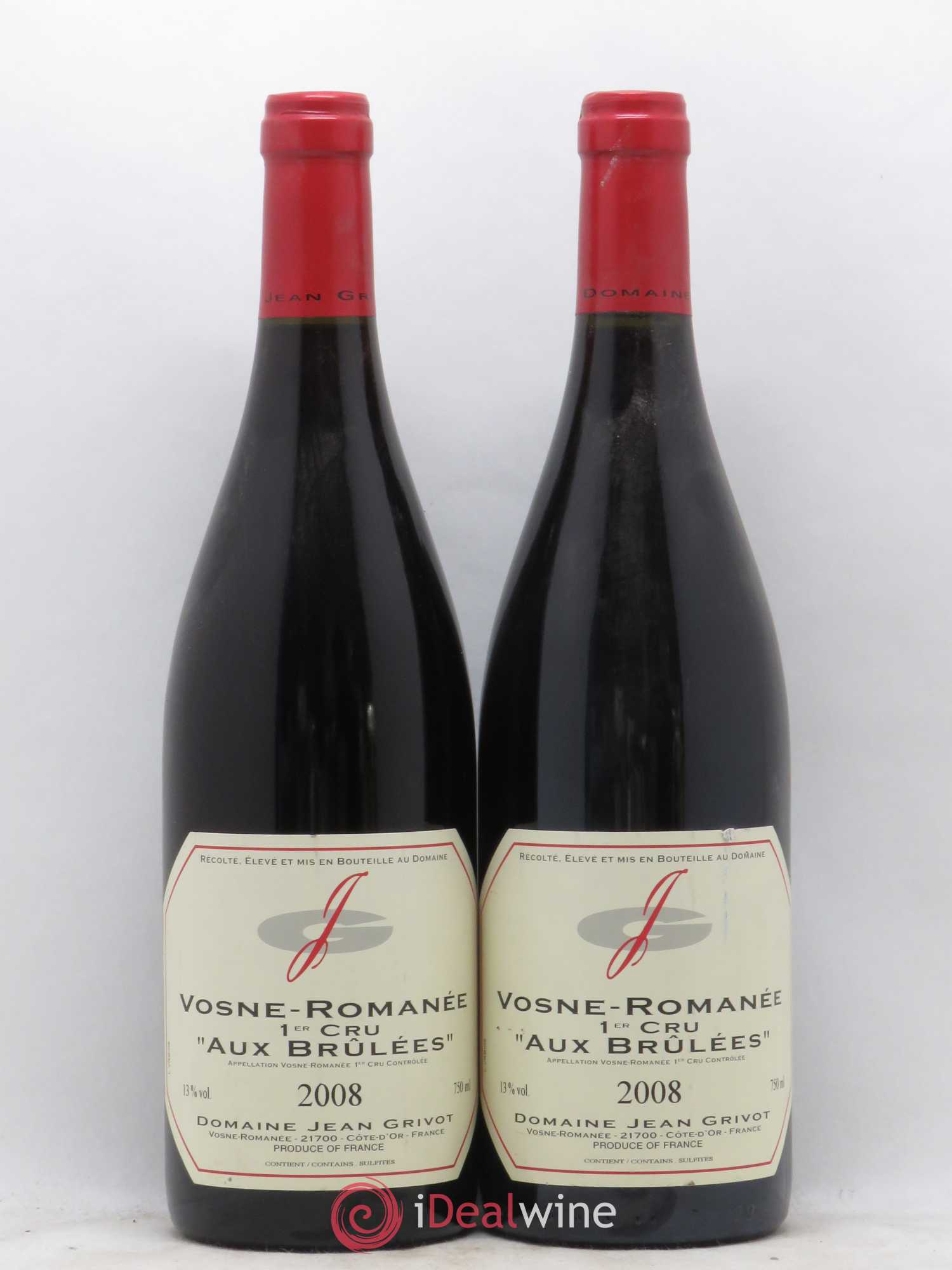 Vosne-Romanée 1er Cru Aux Brûlées Jean Grivot 2008 - Lot de 2 bouteilles - 0