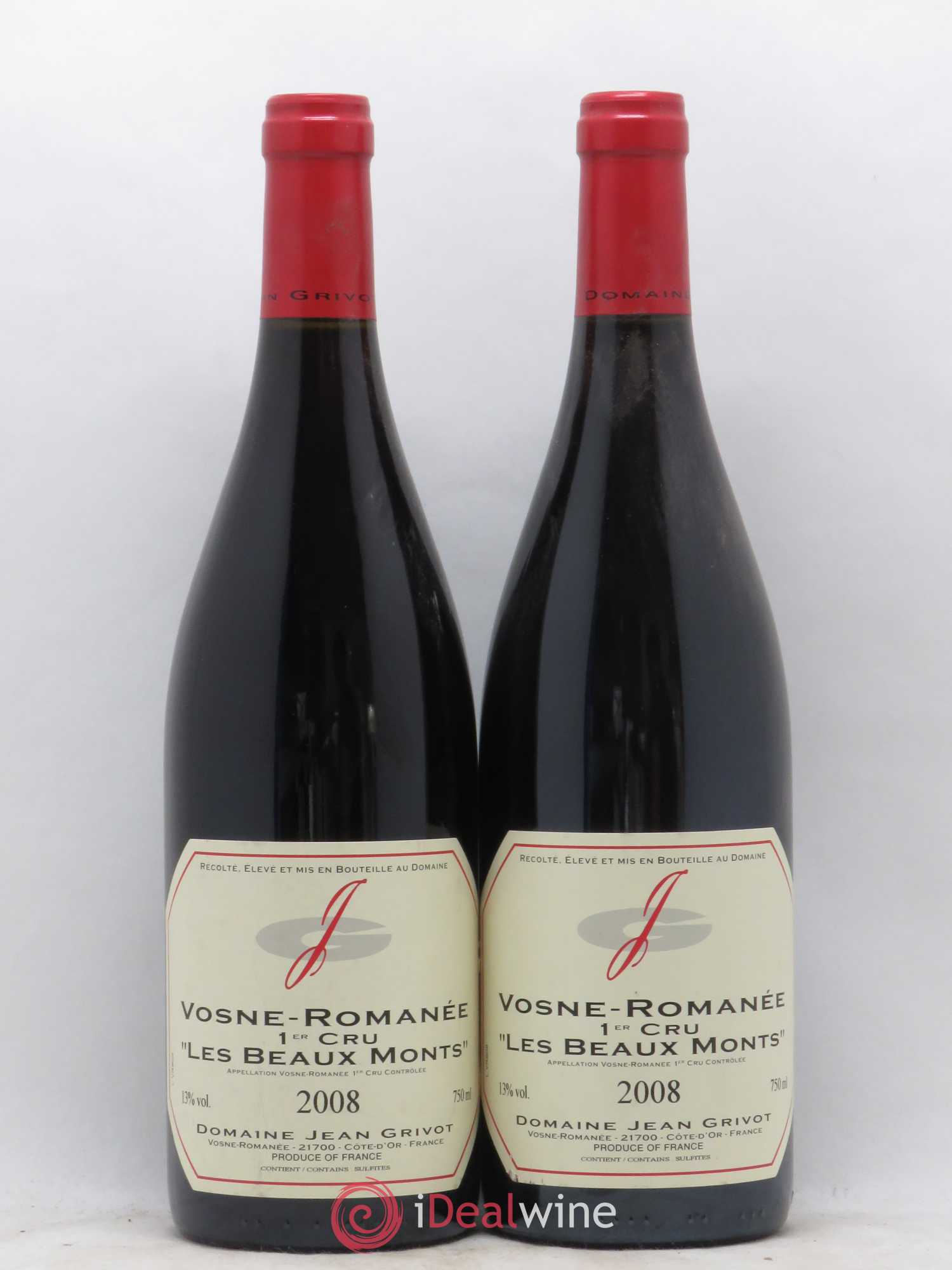 Vosne-Romanée 1er Cru Les Beaux-Monts Jean Grivot 2008 - Lot de 2 bouteilles - 0