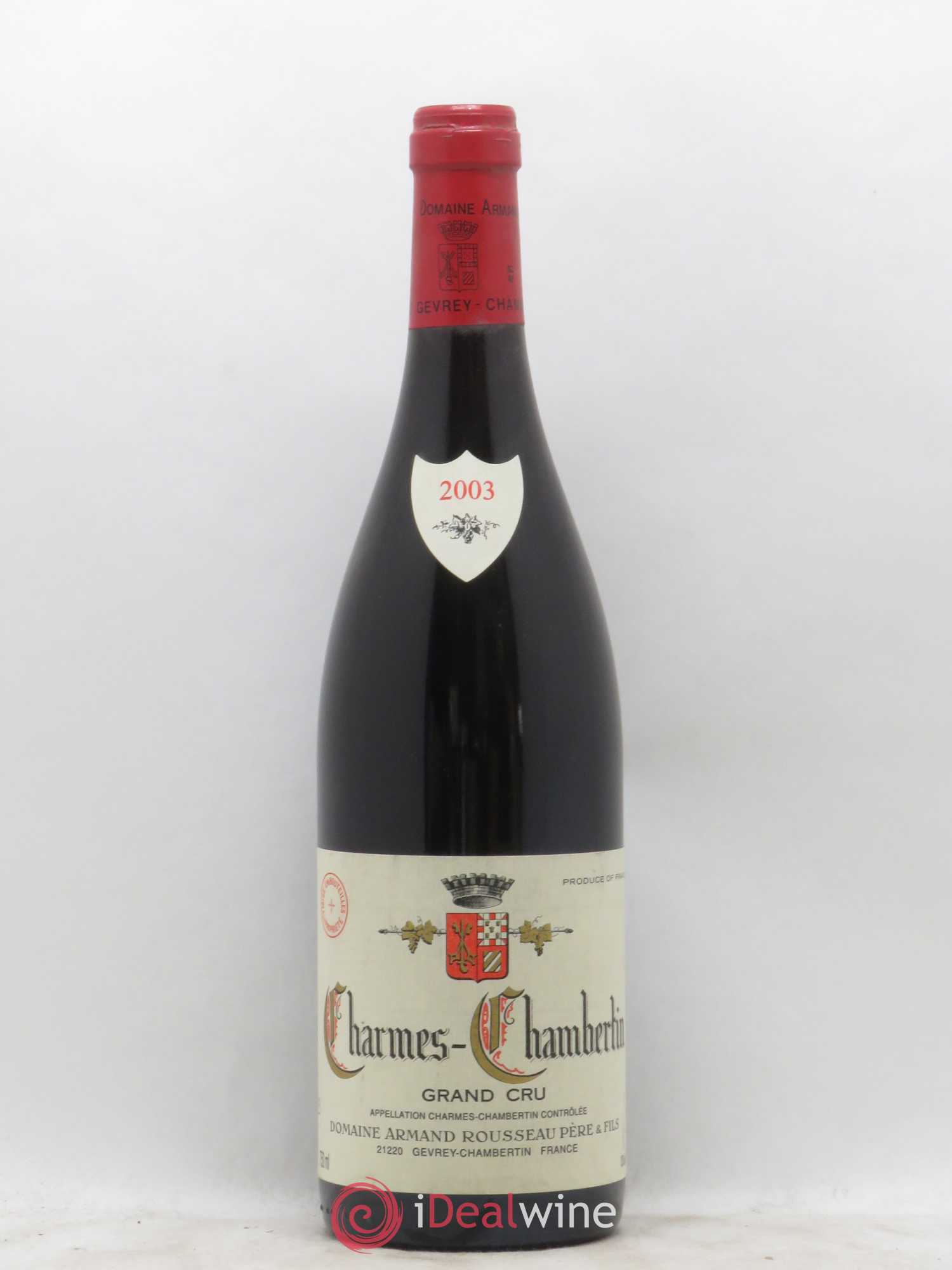 Charmes-Chambertin Grand Cru Armand Rousseau (Domaine) 2003 - Lot de 1 bouteille - 0