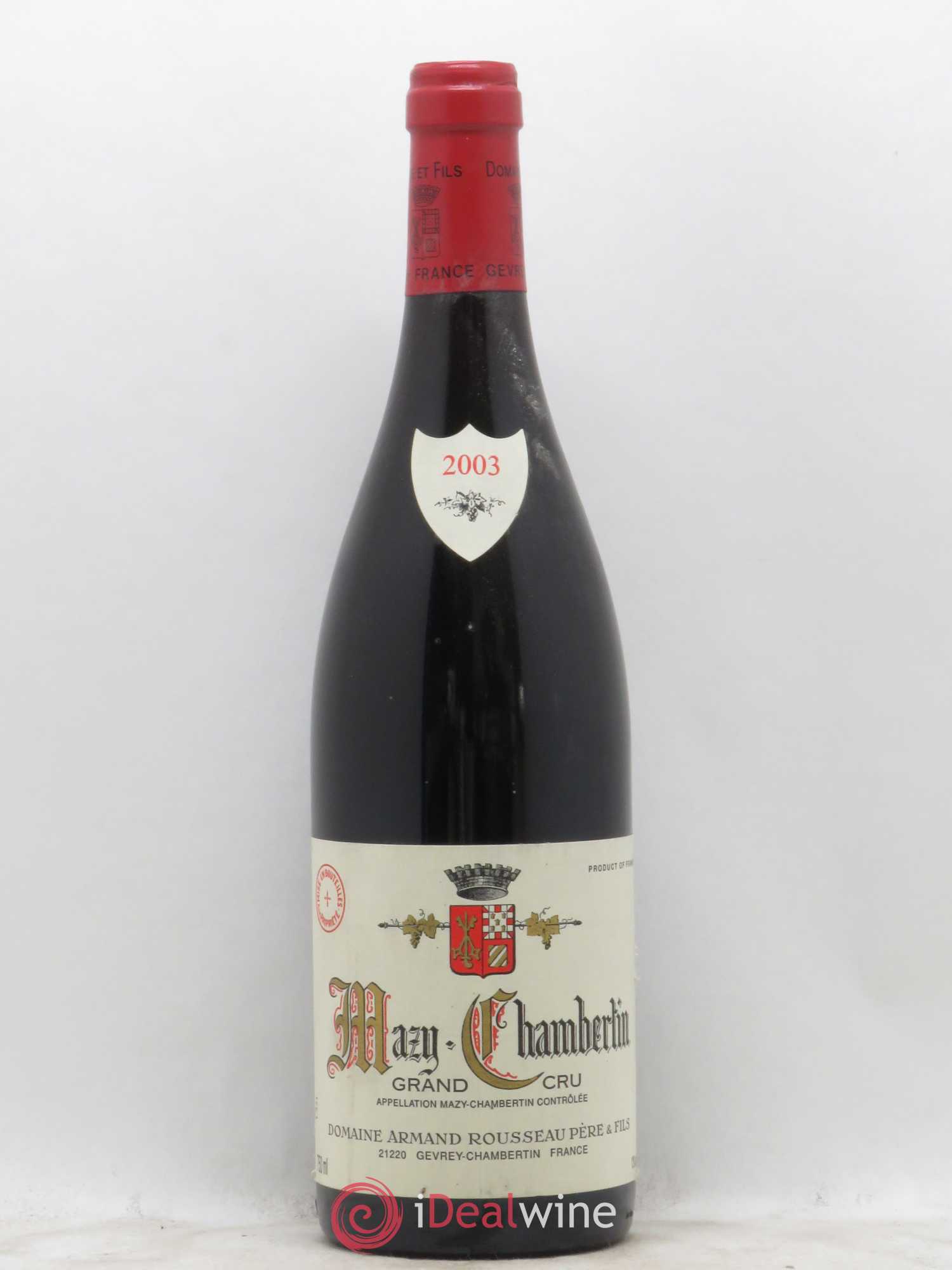 Mazis-Chambertin Grand Cru Armand Rousseau (Domaine) 2003 - Lot de 1 bouteille - 0