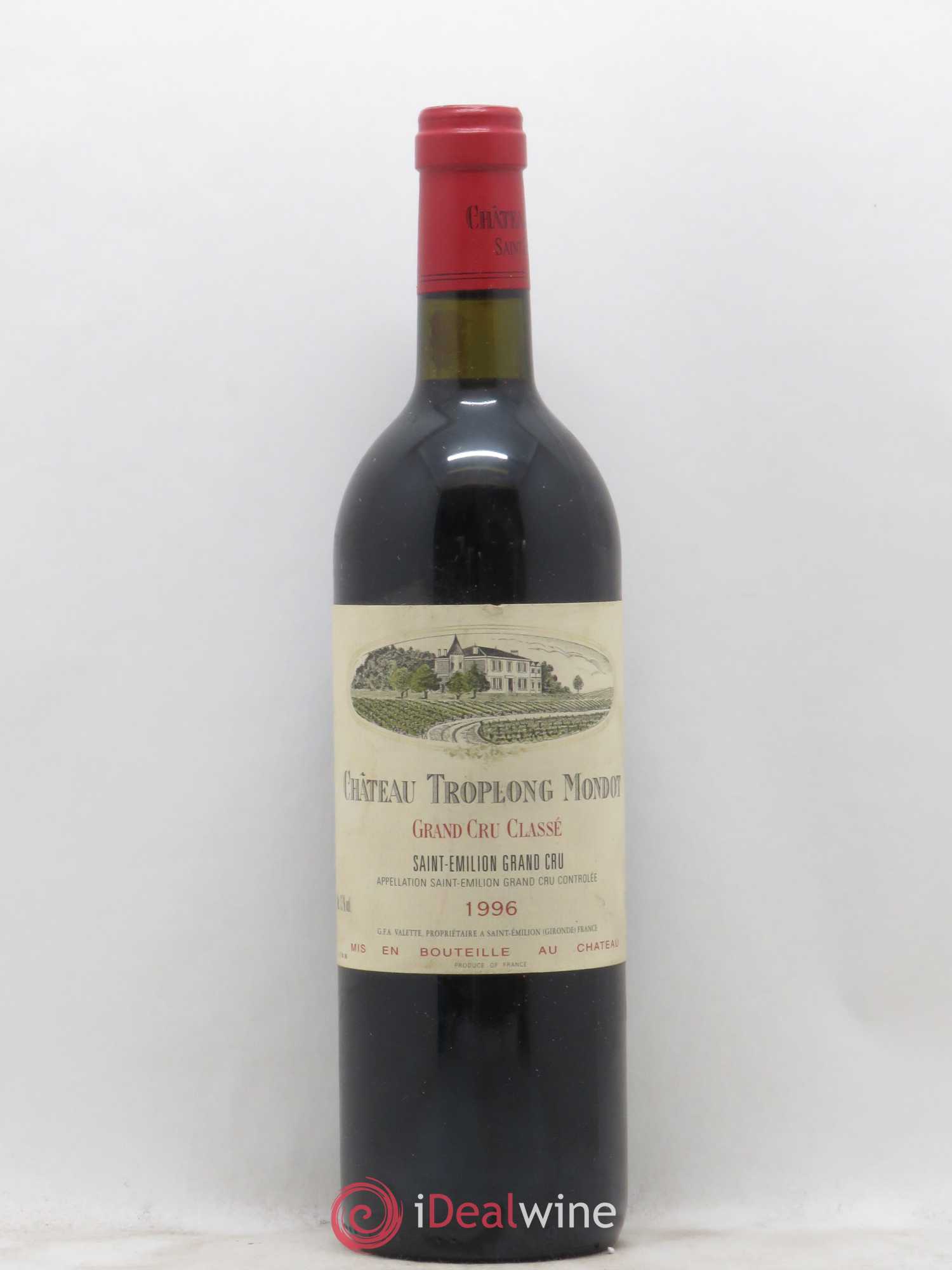 Château Troplong Mondot 1er Grand Cru Classé B 1996 - Lot de 1 bouteille - 0