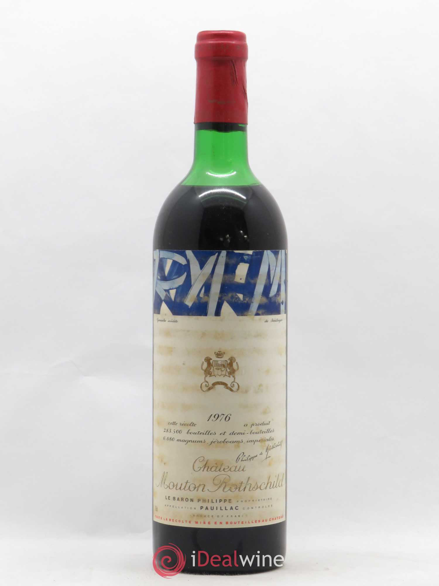 Château Mouton Rothschild 1er Grand Cru Classé 1976 - Lot de 1 bouteille - 0