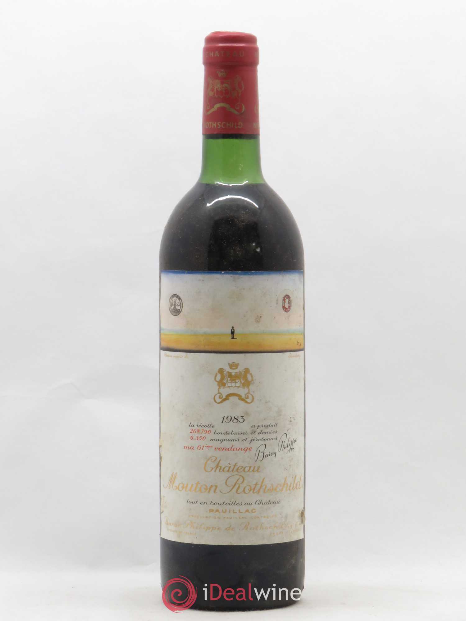 Château Mouton Rothschild 1er Grand Cru Classé 1983 - Lot de 1 bouteille - 0