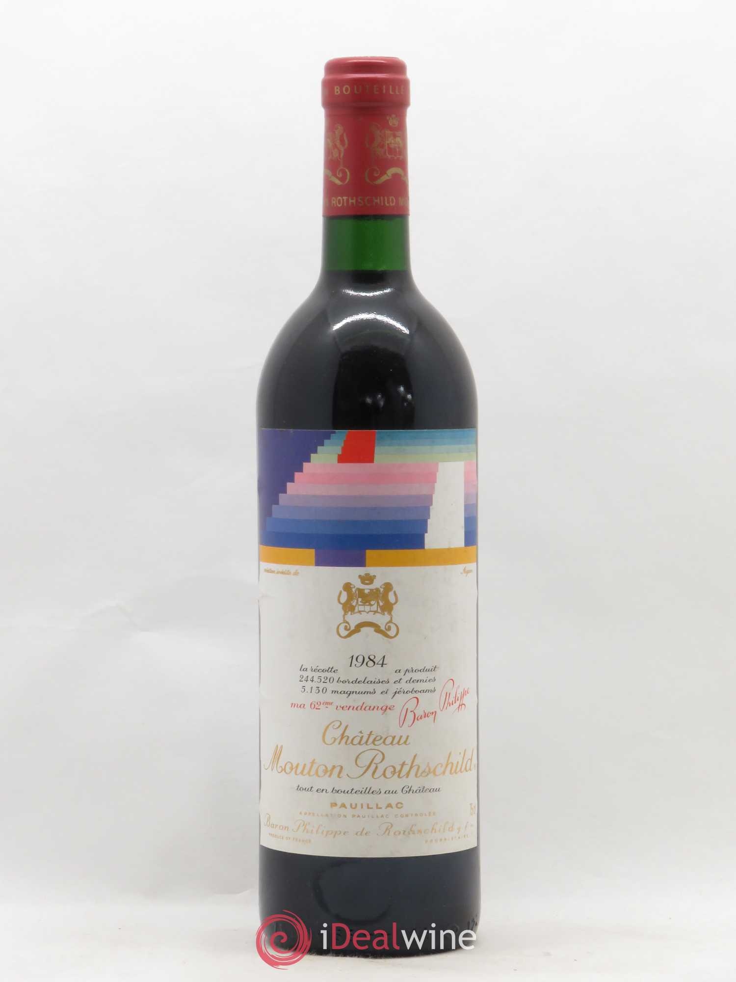 Château Mouton Rothschild 1er Grand Cru Classé 1984 - Lot de 1 bouteille - 0