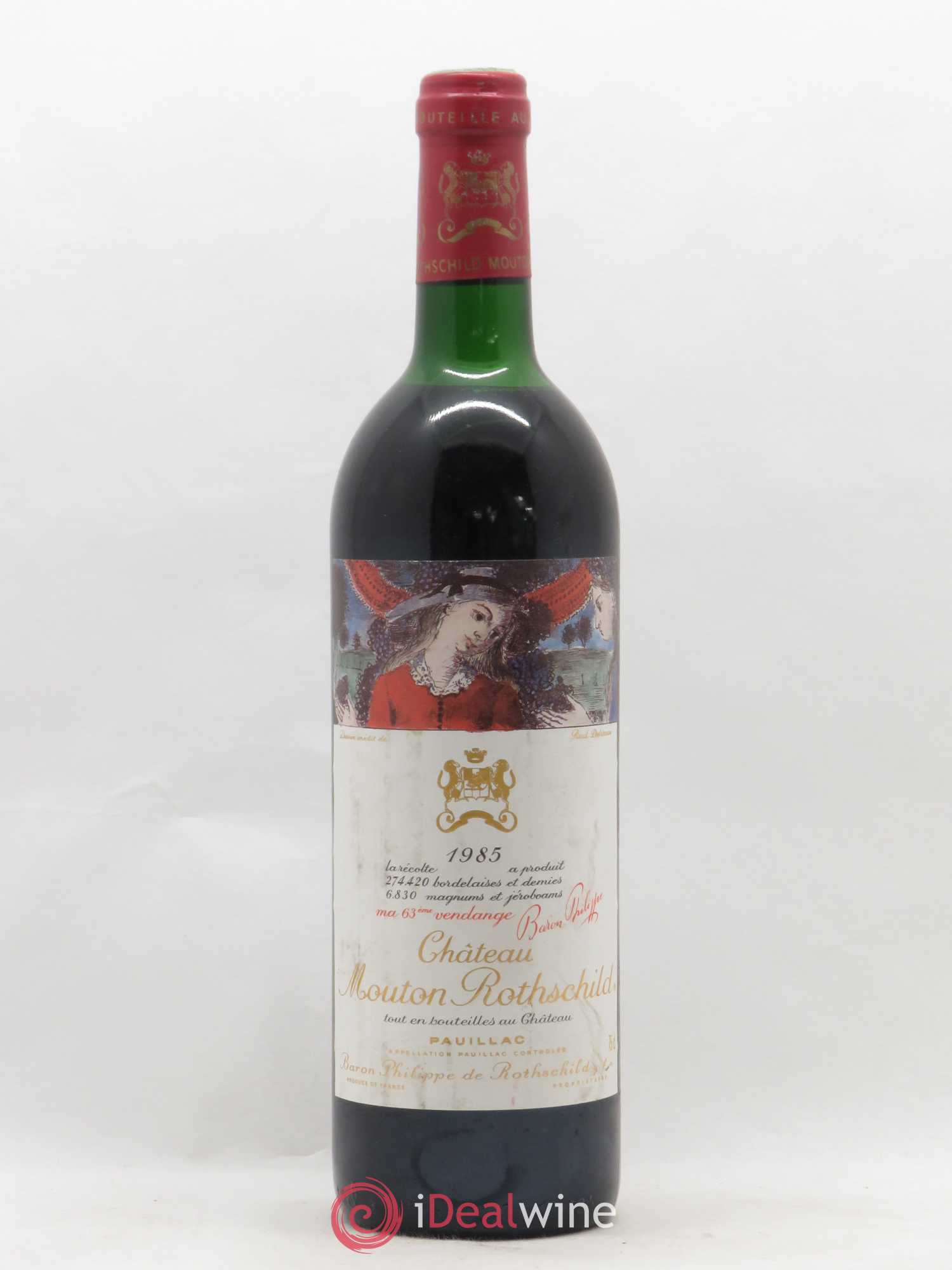Château Mouton Rothschild 1er Grand Cru Classé 1985 - Lot de 1 bouteille - 0