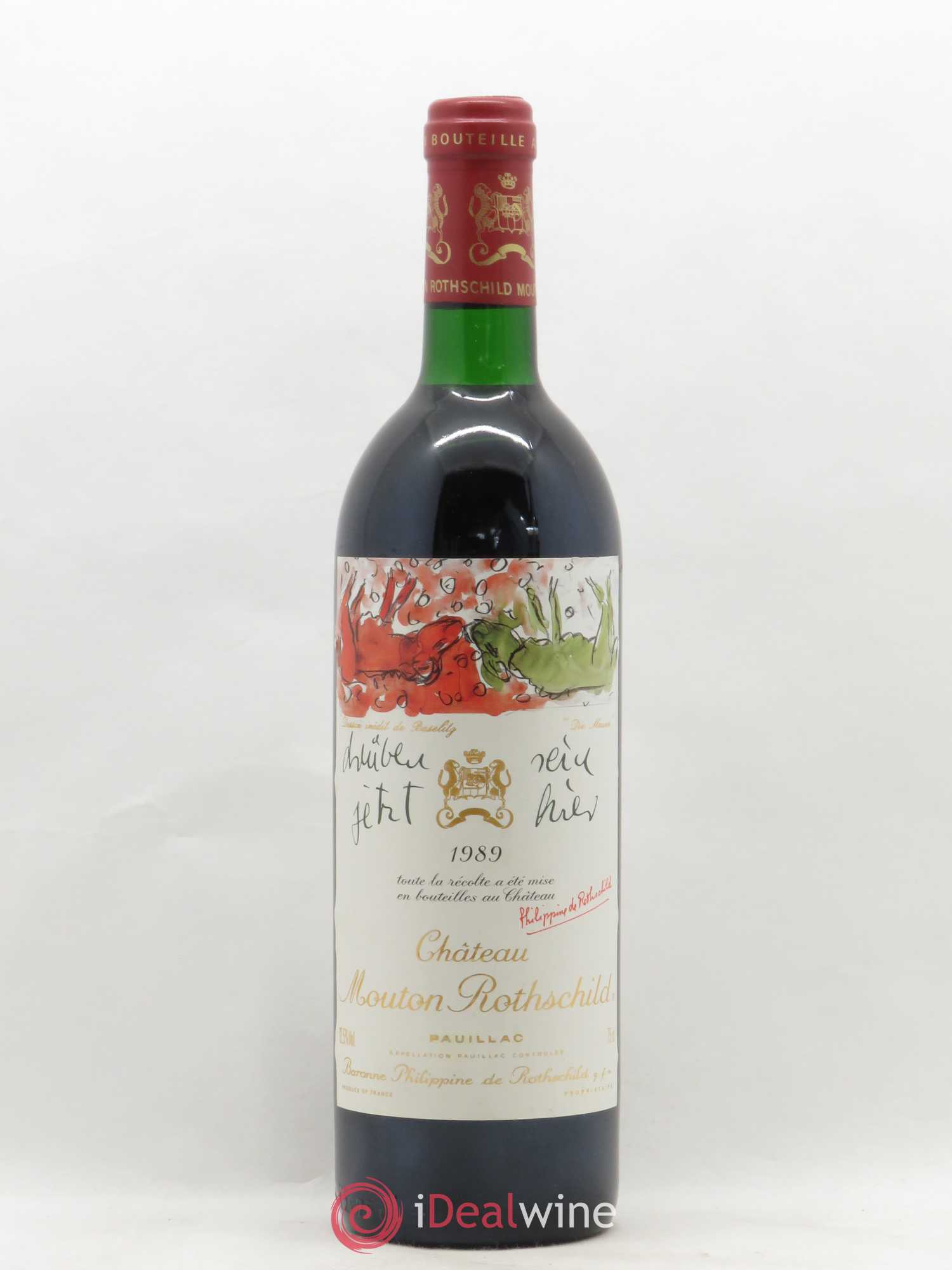 Château Mouton Rothschild 1er Grand Cru Classé 1989 - Lot de 1 bouteille - 0
