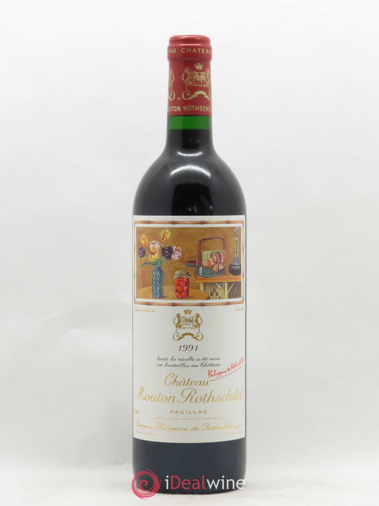 Château Mouton Rothschild 1er Grand Cru Classé 1991 - Lot de 1 bouteille - 0