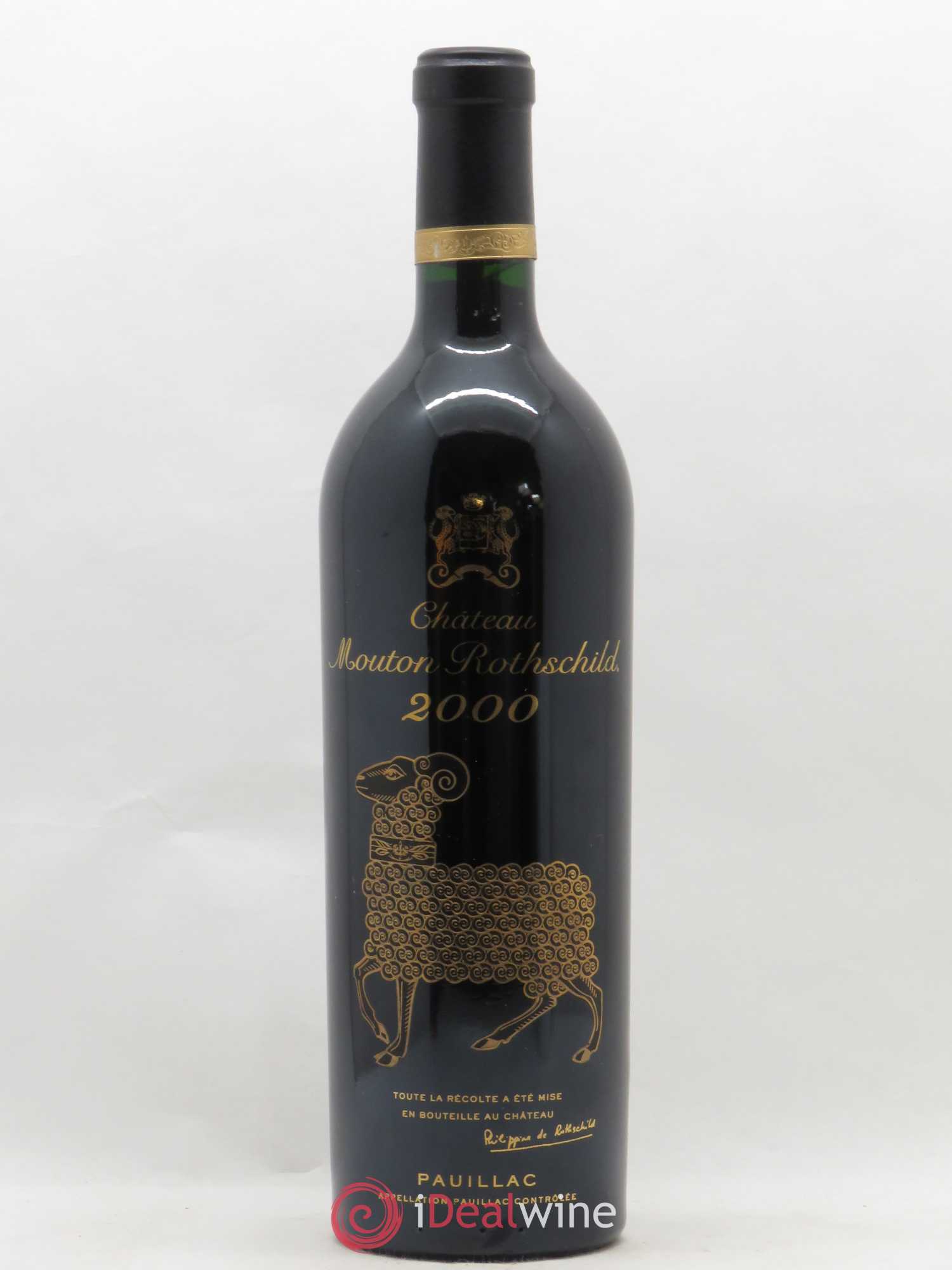 Château Mouton Rothschild 1er Grand Cru Classé 2000 - Lot de 1 bouteille - 0