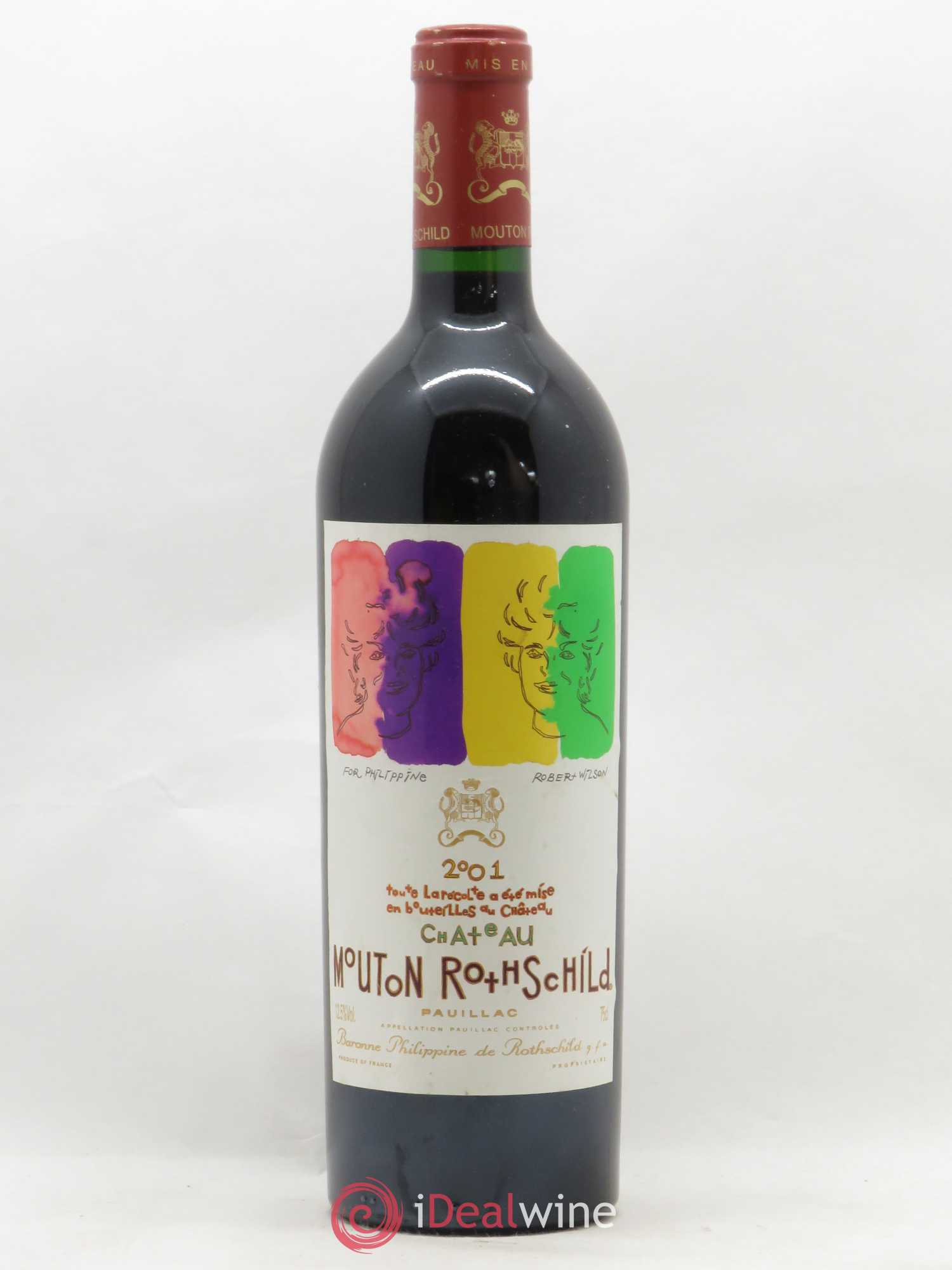 Château Mouton Rothschild 1er Grand Cru Classé 2001 - Lot de 1 bouteille - 0