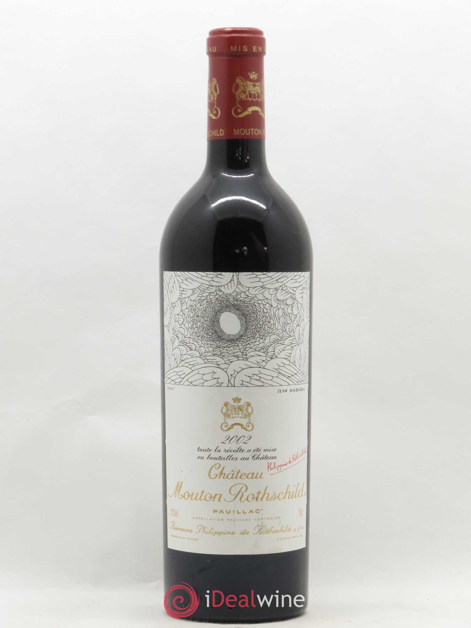 Château Mouton Rothschild 1er Grand Cru Classé 2002 - Lot de 1 bouteille - 0