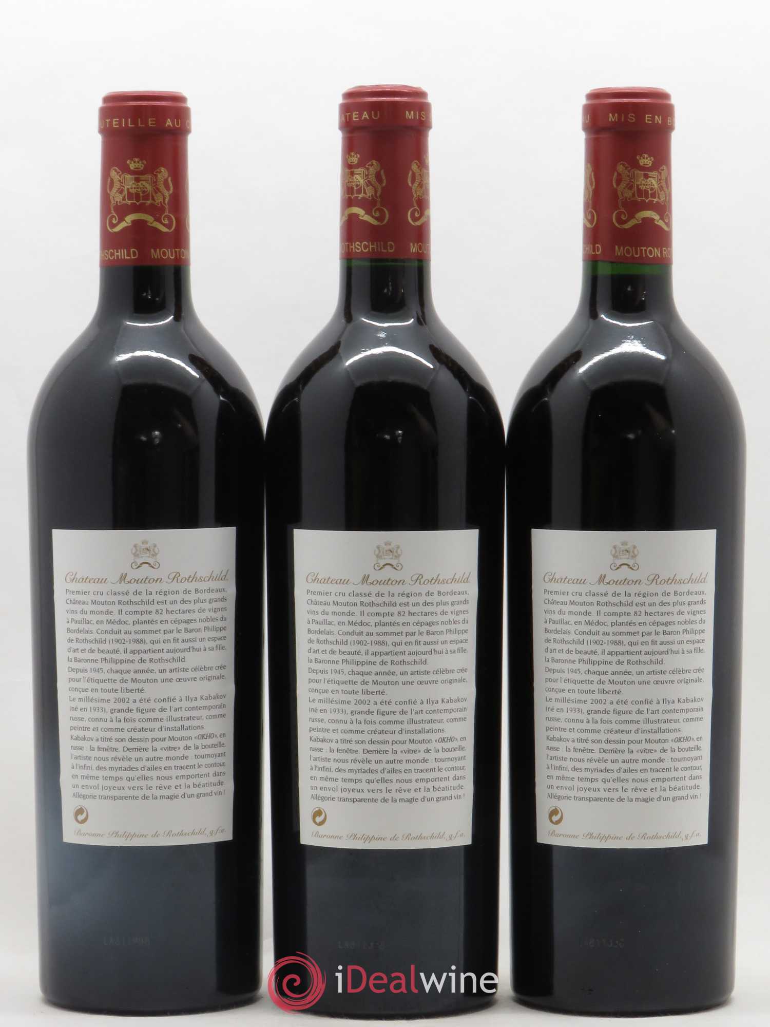 Château Mouton Rothschild 1er Grand Cru Classé 2002 - Lot de 6 bouteilles - 2