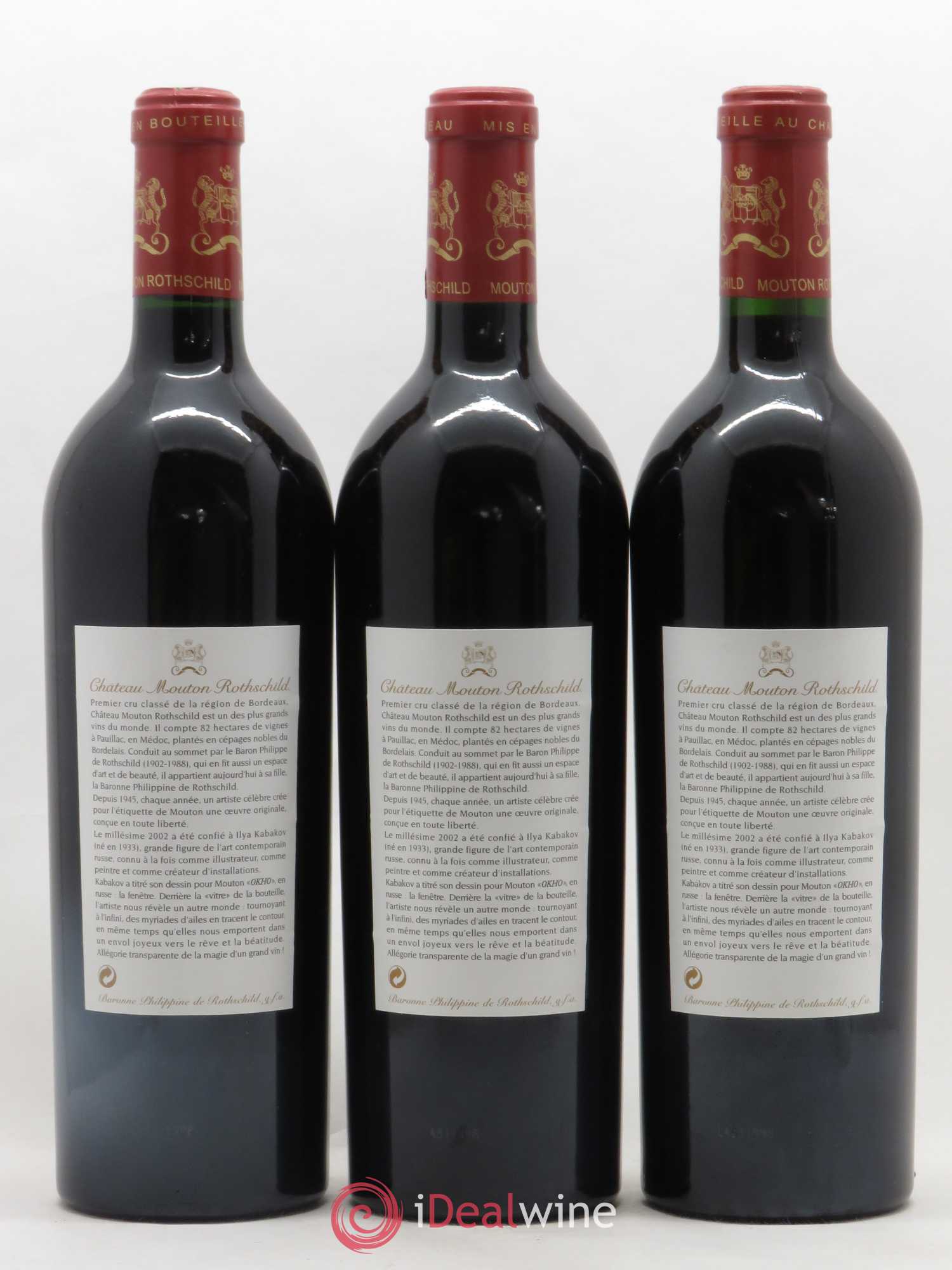 Château Mouton Rothschild 1er Grand Cru Classé 2002 - Lot de 6 bouteilles - 4