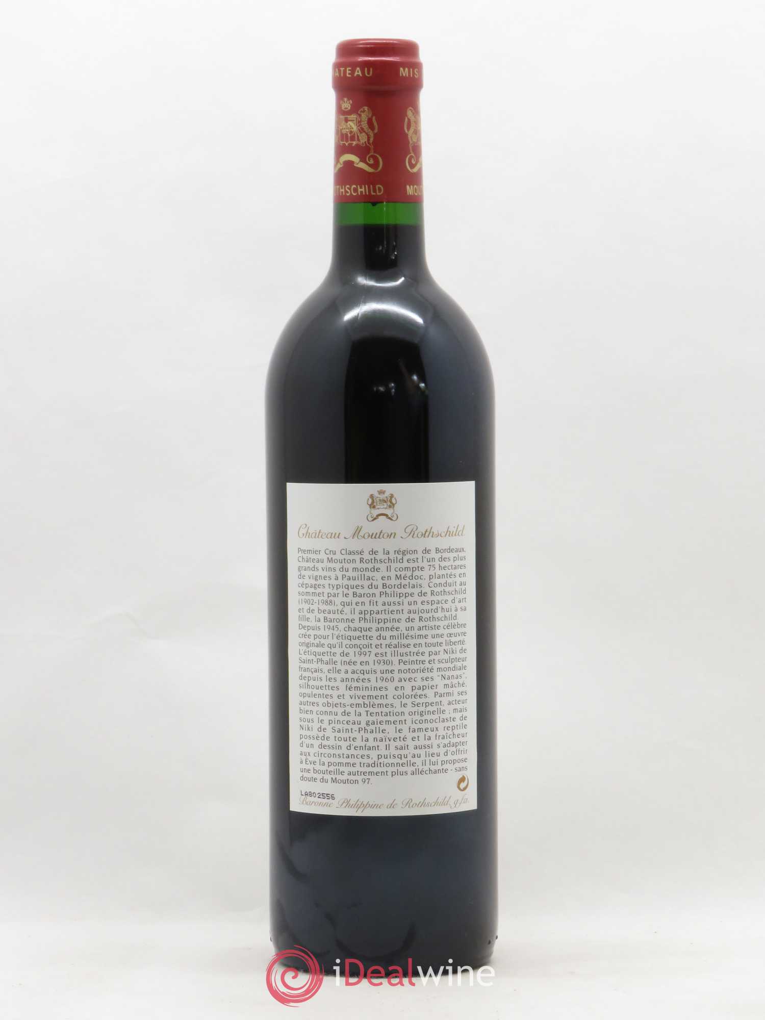 Château Mouton Rothschild 1er Grand Cru Classé 1997 - Lot de 1 bouteille - 1