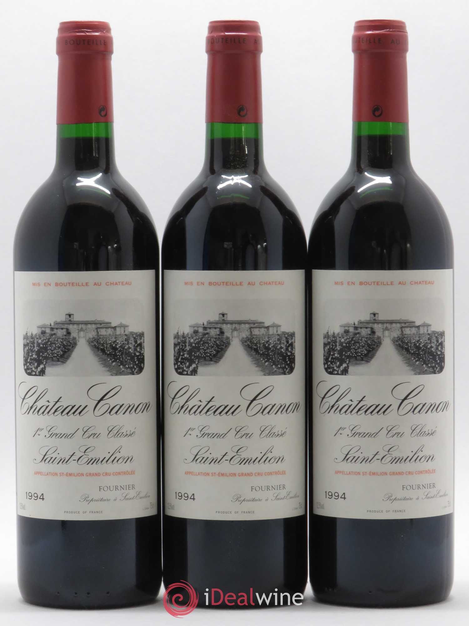Château Canon 1er Grand Cru Classé B 1994 - Lot de 3 bouteilles - 0