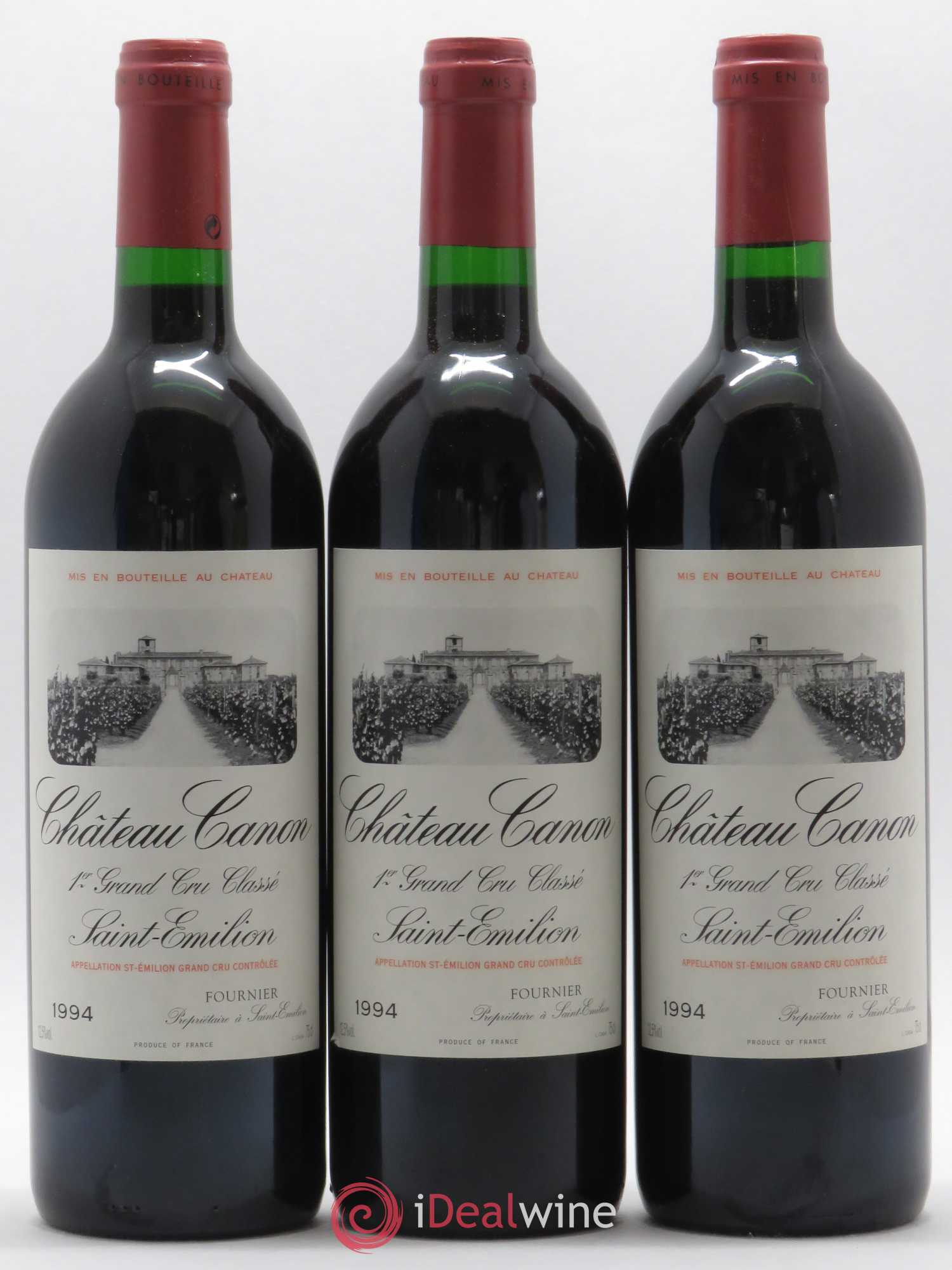 Château Canon 1er Grand Cru Classé B 1994 - Lot de 3 bouteilles - 0