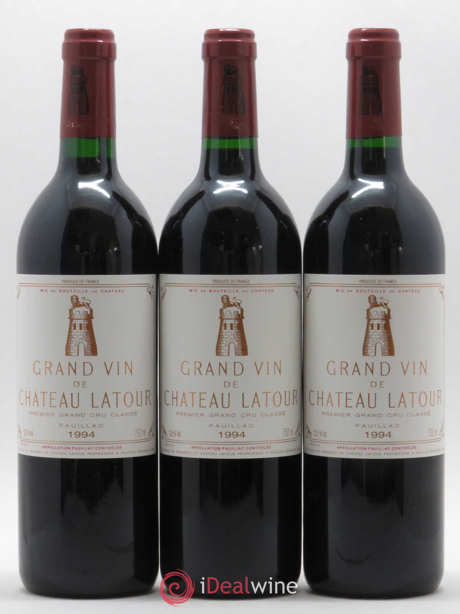 Château Latour 1er Grand Cru Classé 1994 - Lot de 3 bouteilles - 0