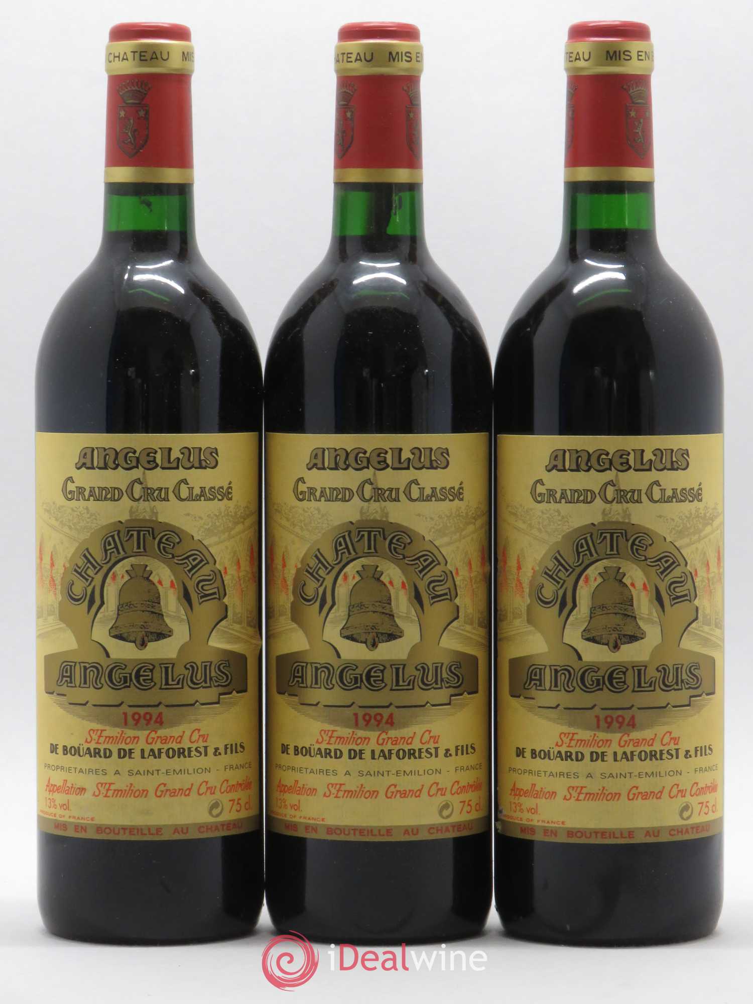 Château Angélus 1er Grand Cru Classé A 1994 - Lot de 3 bouteilles - 0