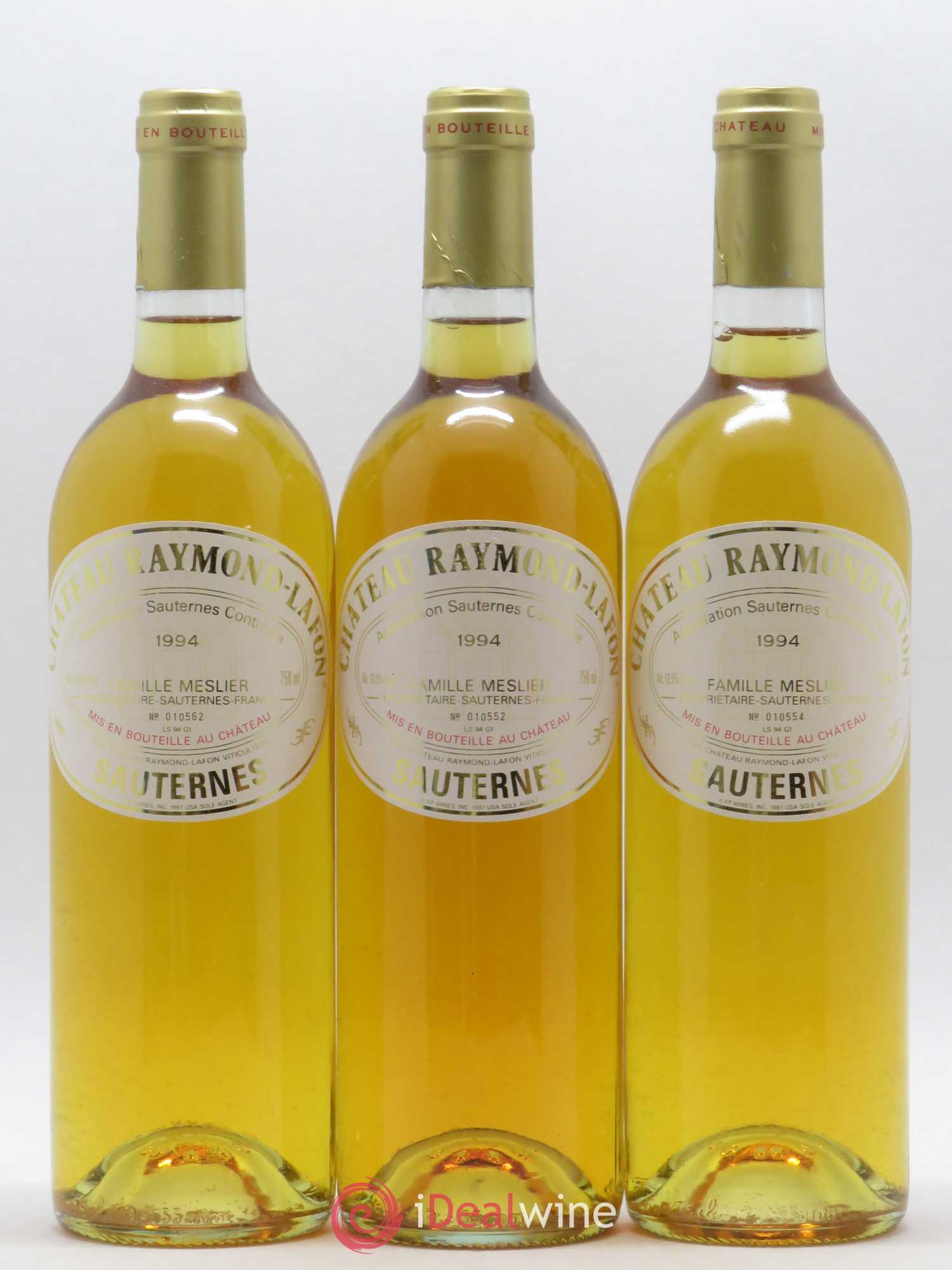 Château Raymond Lafon 1994 - Lotto di 3 bottiglie - 0