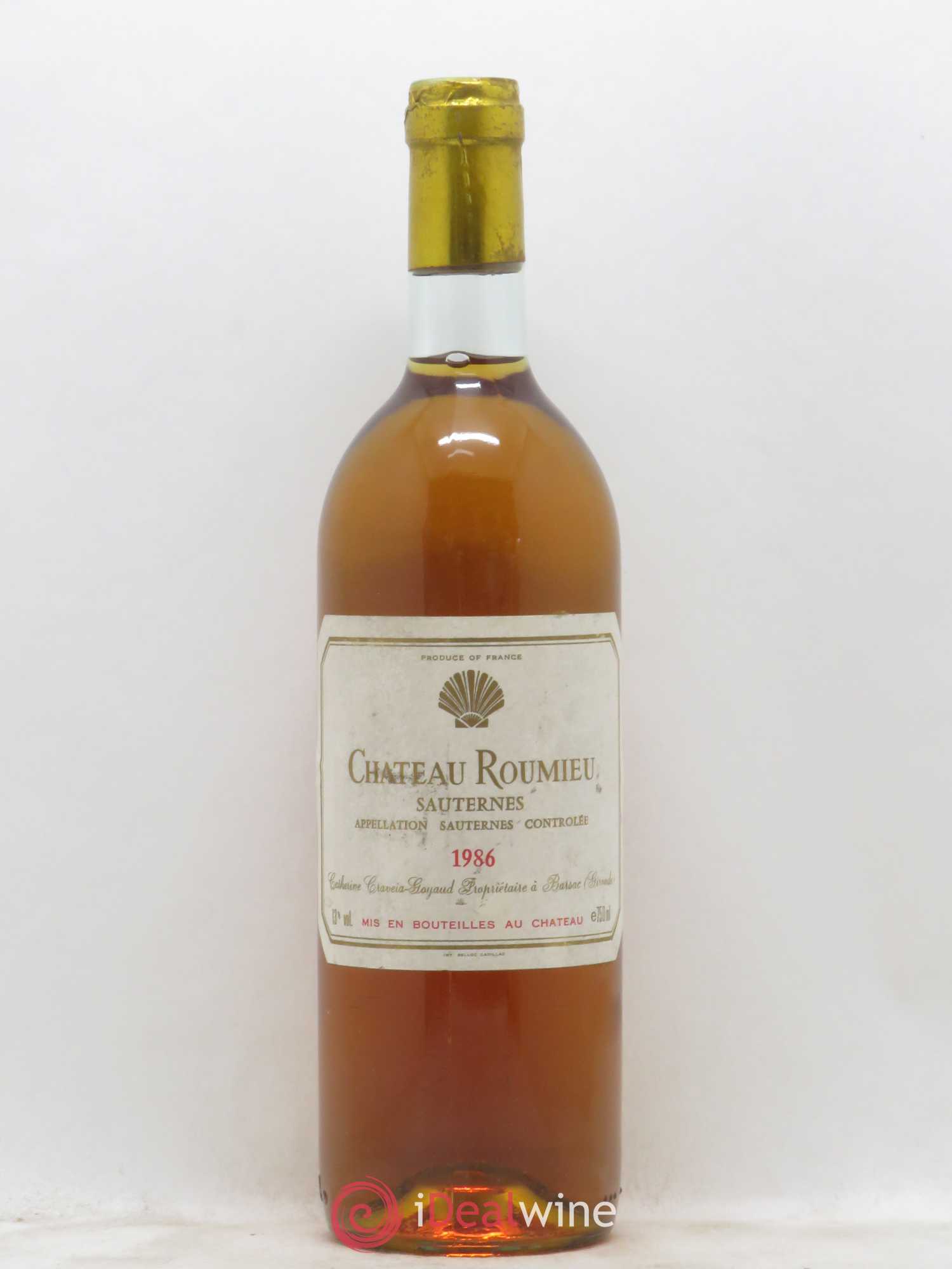 Sauternes Chateau Roumieu 1986 - Posten von 1 Flasche - 0