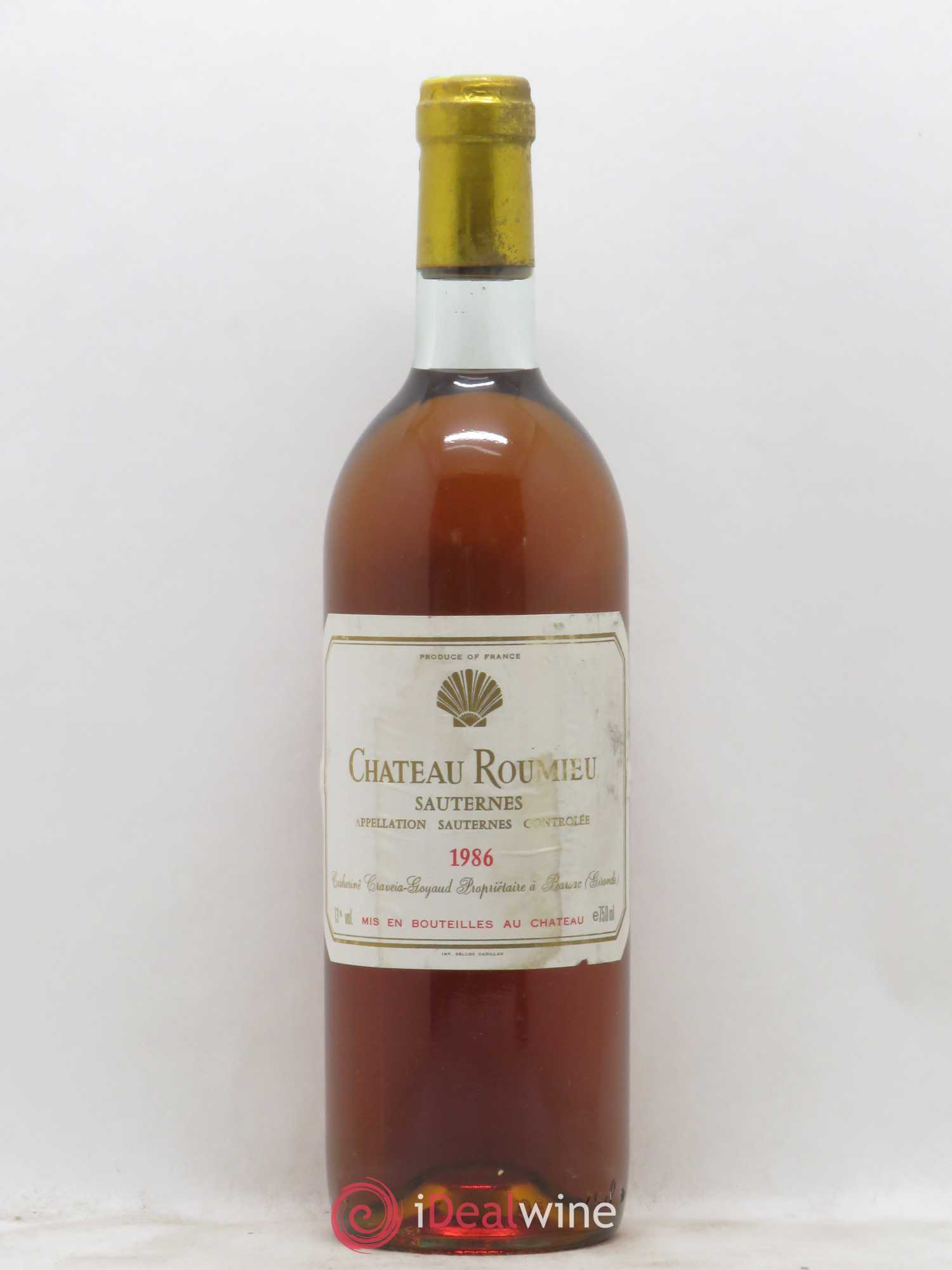 Sauternes Chateau Roumieu 1986 - Posten von 1 Flasche - 0