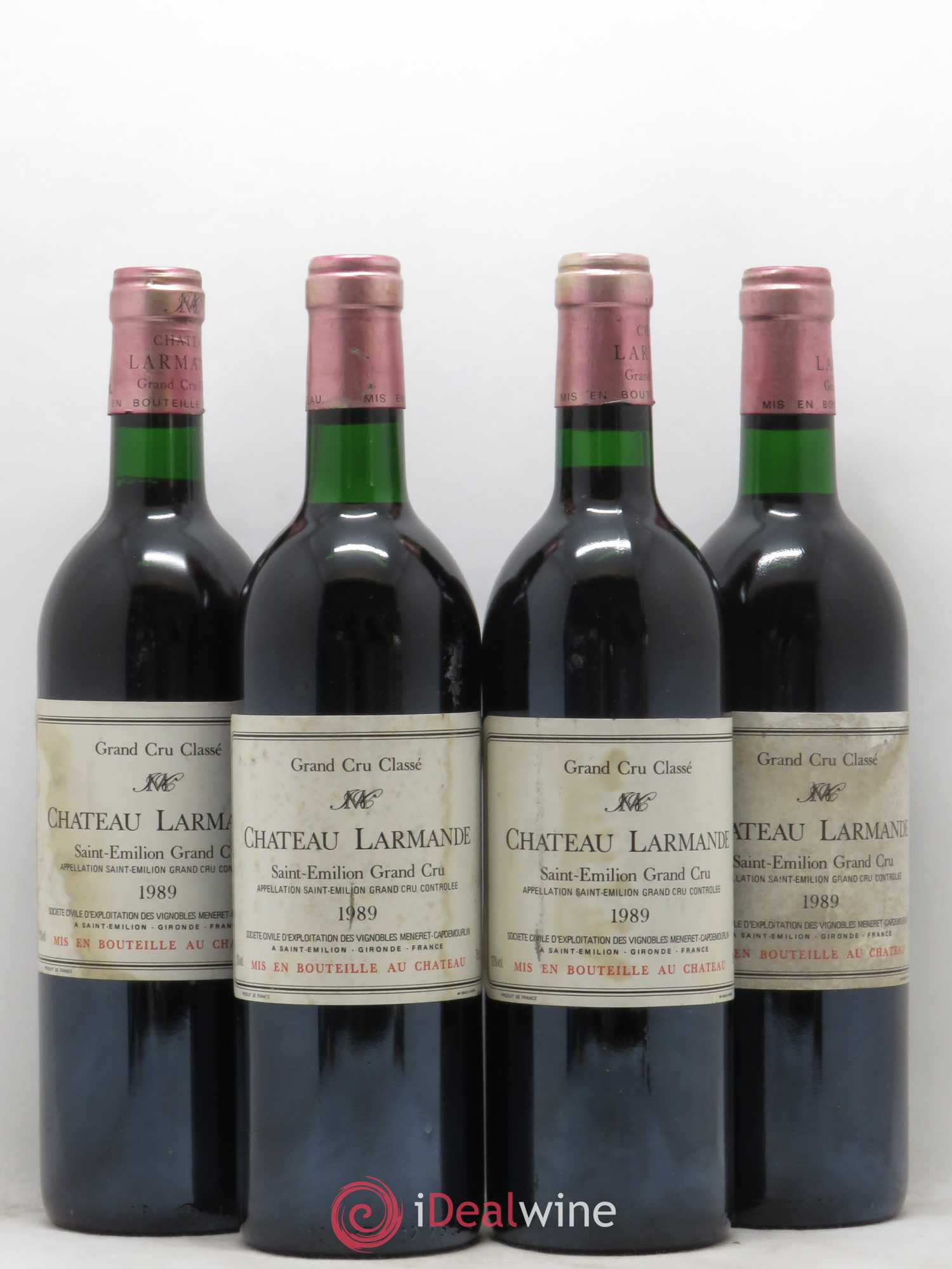 Château Larmande Grand Cru Classé 1989 - Lot de 4 bouteilles - 0