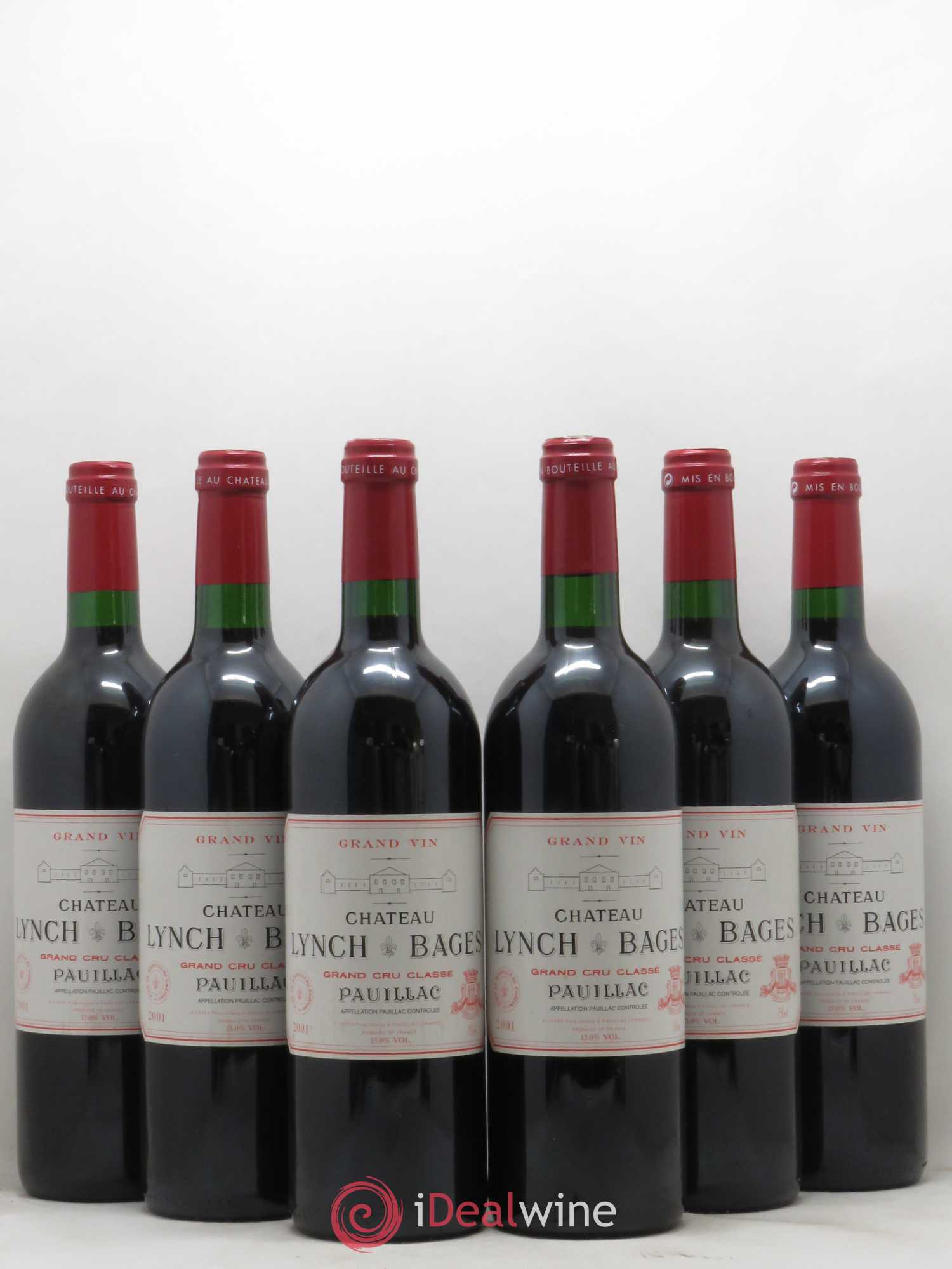 Château Lynch Bages 5ème Grand Cru Classé 2001 - Lot de 6 bouteilles - 0