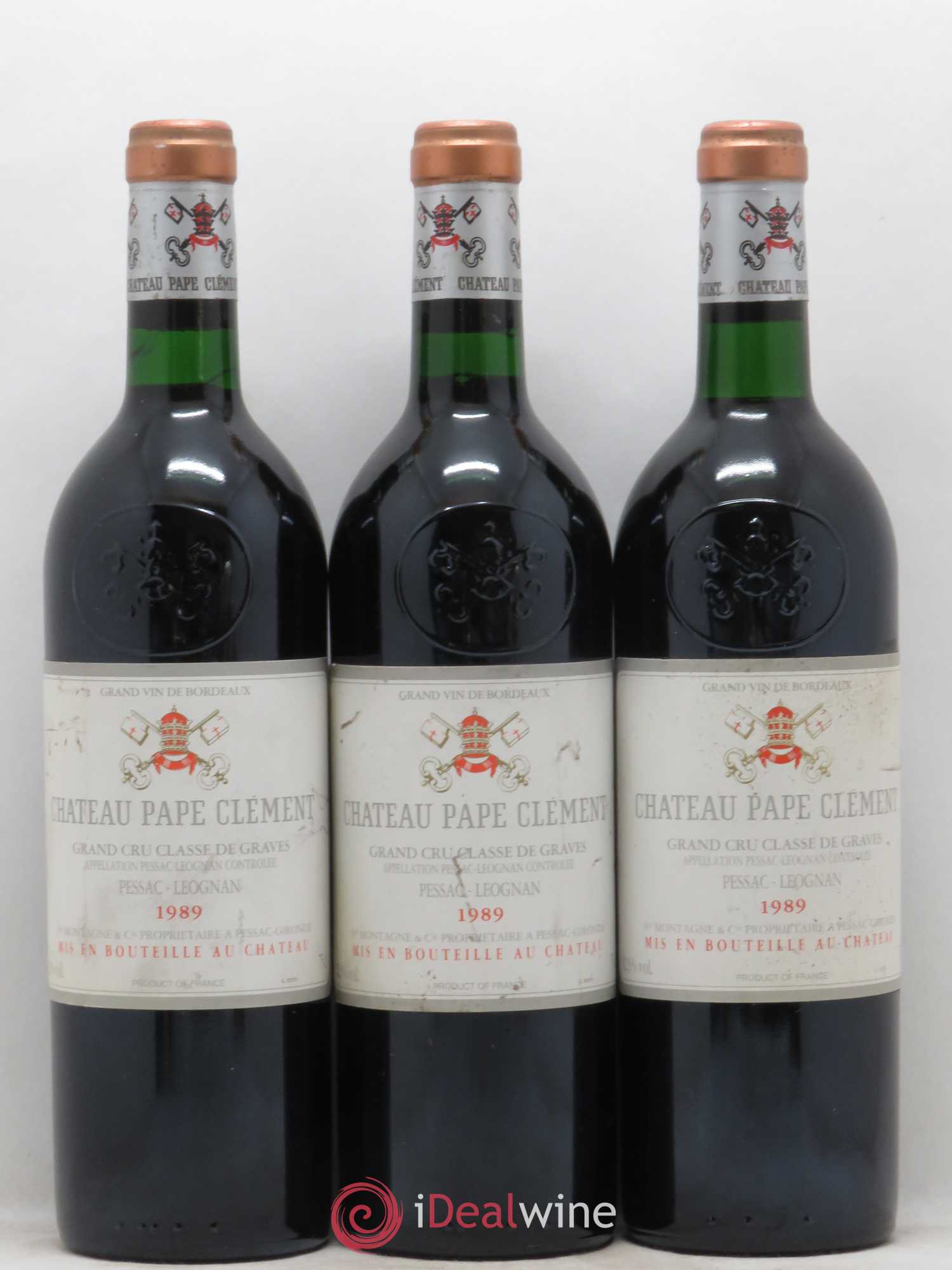 Château Pape Clément Cru Classé de Graves 1989 - Lot de 12 bouteilles - 1