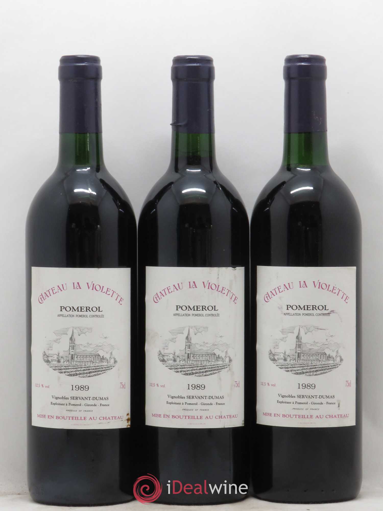 Château la Violette 1989 - Lot de 3 bouteilles - 0