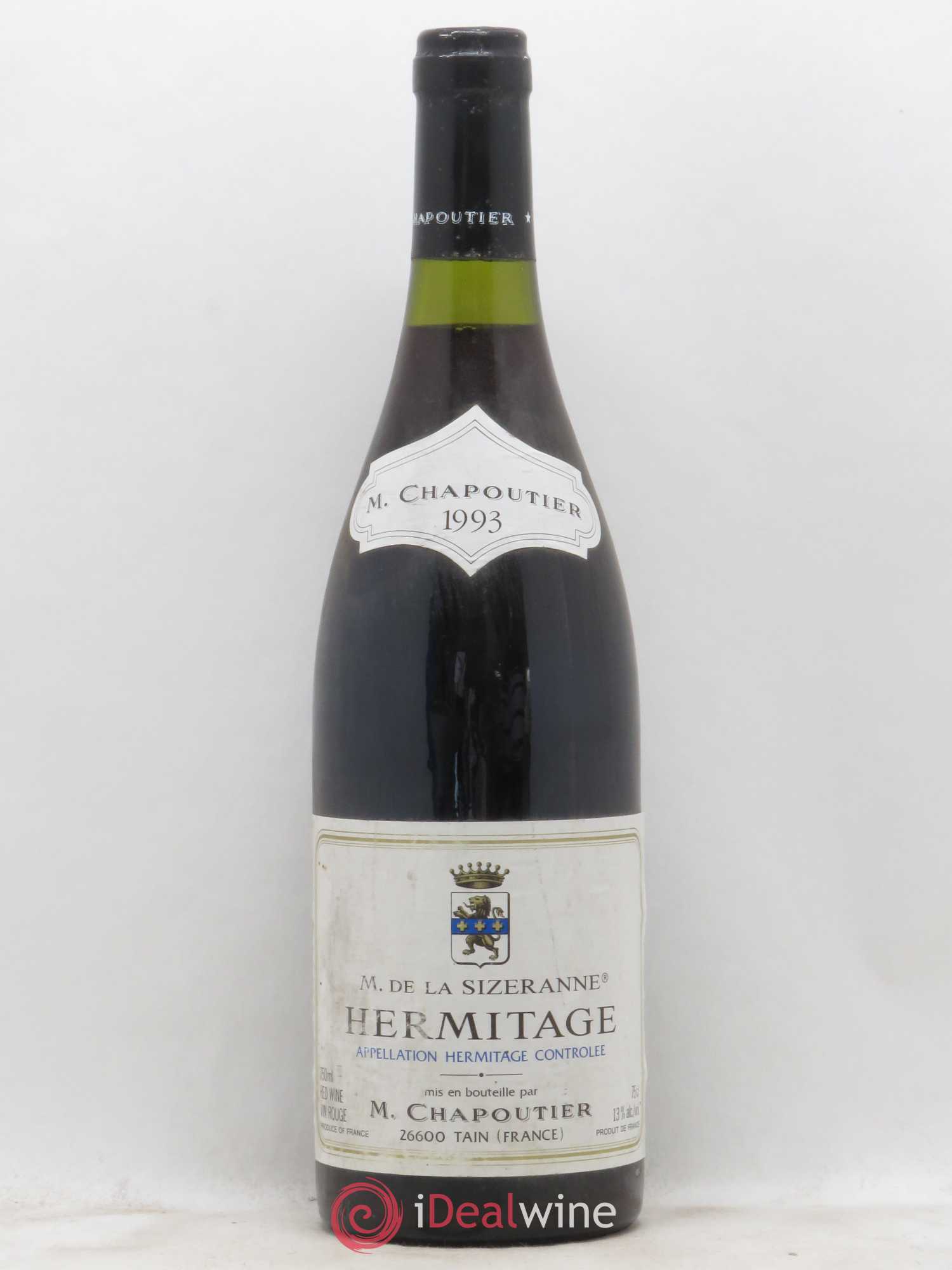 Hermitage Monier de La Sizeranne Chapoutier 1993 - Lot de 1 bouteille - 0