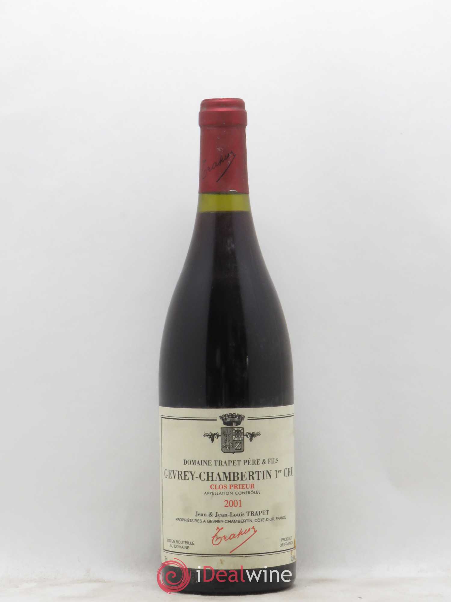 Gevrey-Chambertin 1er Cru Clos Prieur Domaine Trapet 2001 - Lot de 1 bouteille - 0