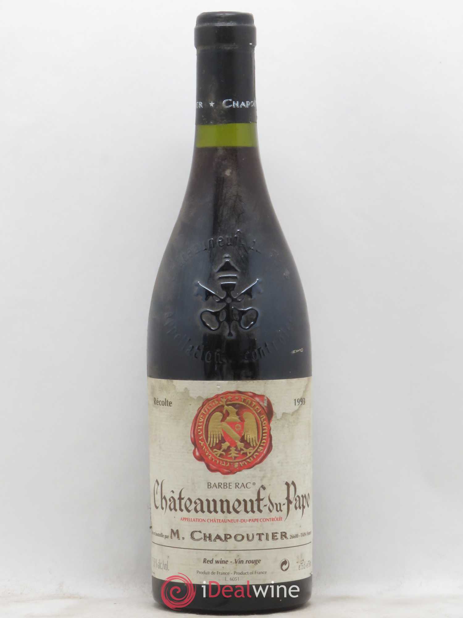 Châteauneuf-du-Pape Barbe Rac Chapoutier 1993 - Lot de 1 bouteille - 0