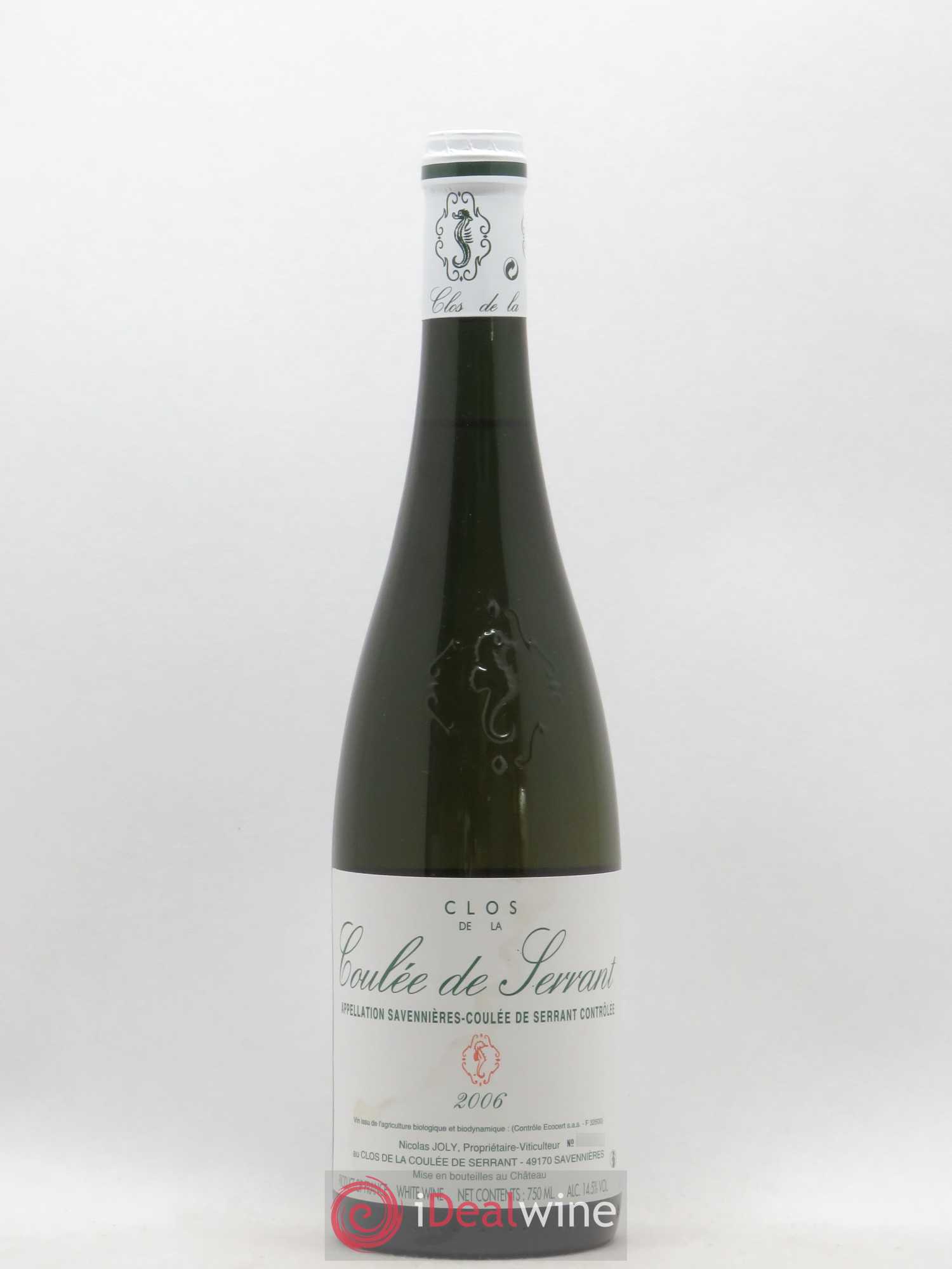 Savennières Clos de la Coulée de Serrant Vignobles de la Coulée de Serrant - Nicolas Joly 2006 - Lot de 1 bouteille - 0