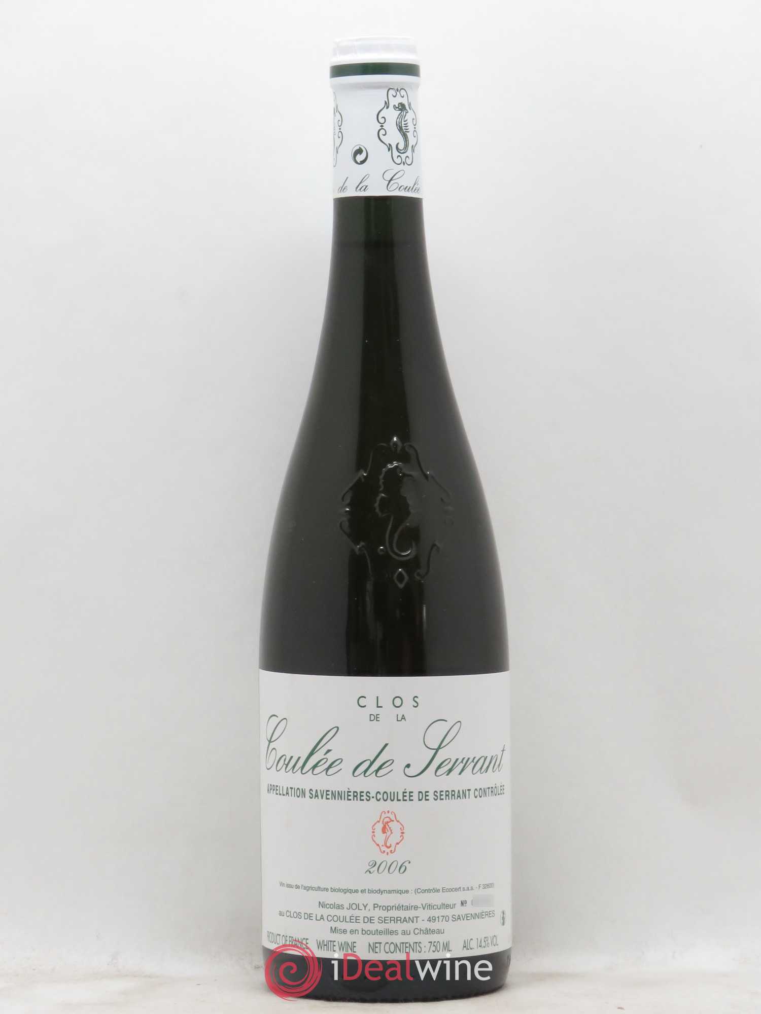 Savennières Clos de la Coulée de Serrant Vignobles de la Coulée de Serrant - Nicolas Joly (sans prix de réserve) 2006 - Lot de 1 bouteille - 0