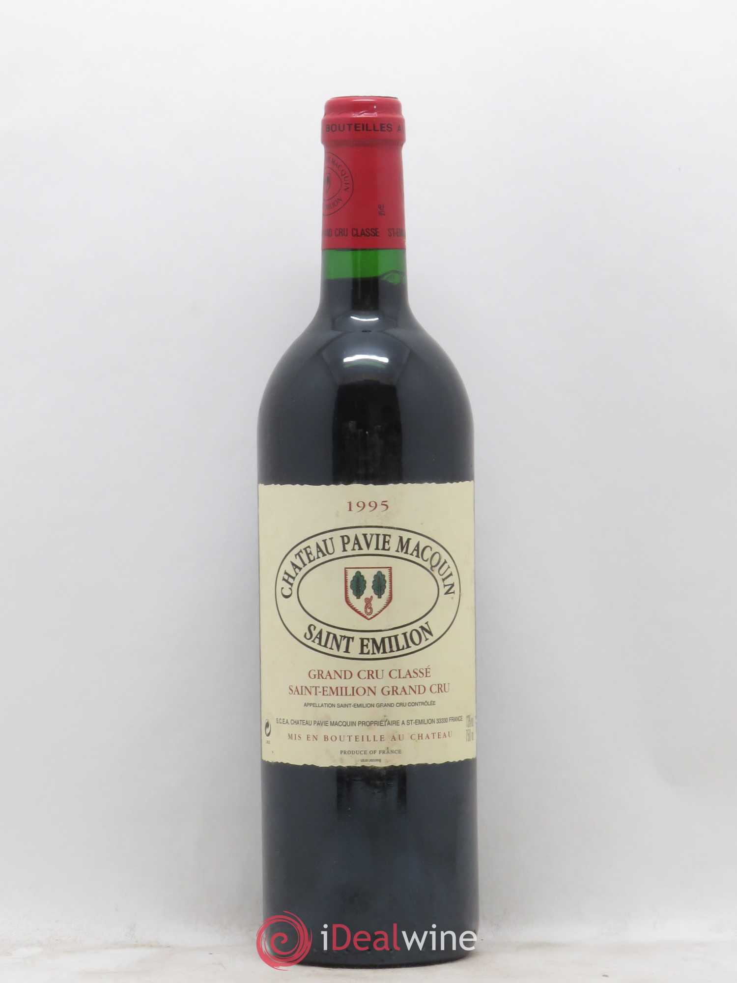 Château Pavie Macquin 1er Grand Cru Classé B 1995 - Lot de 1 bouteille - 0