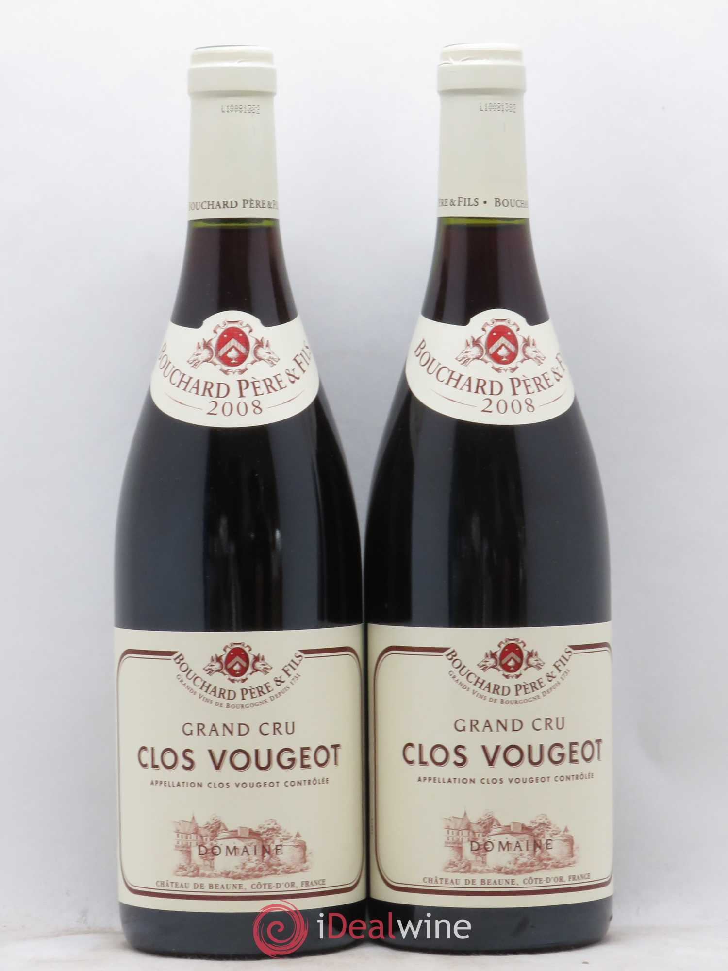 Clos de Vougeot Grand Cru Bouchard Père & Fils 2008 - Lot de 2 bouteilles - 0